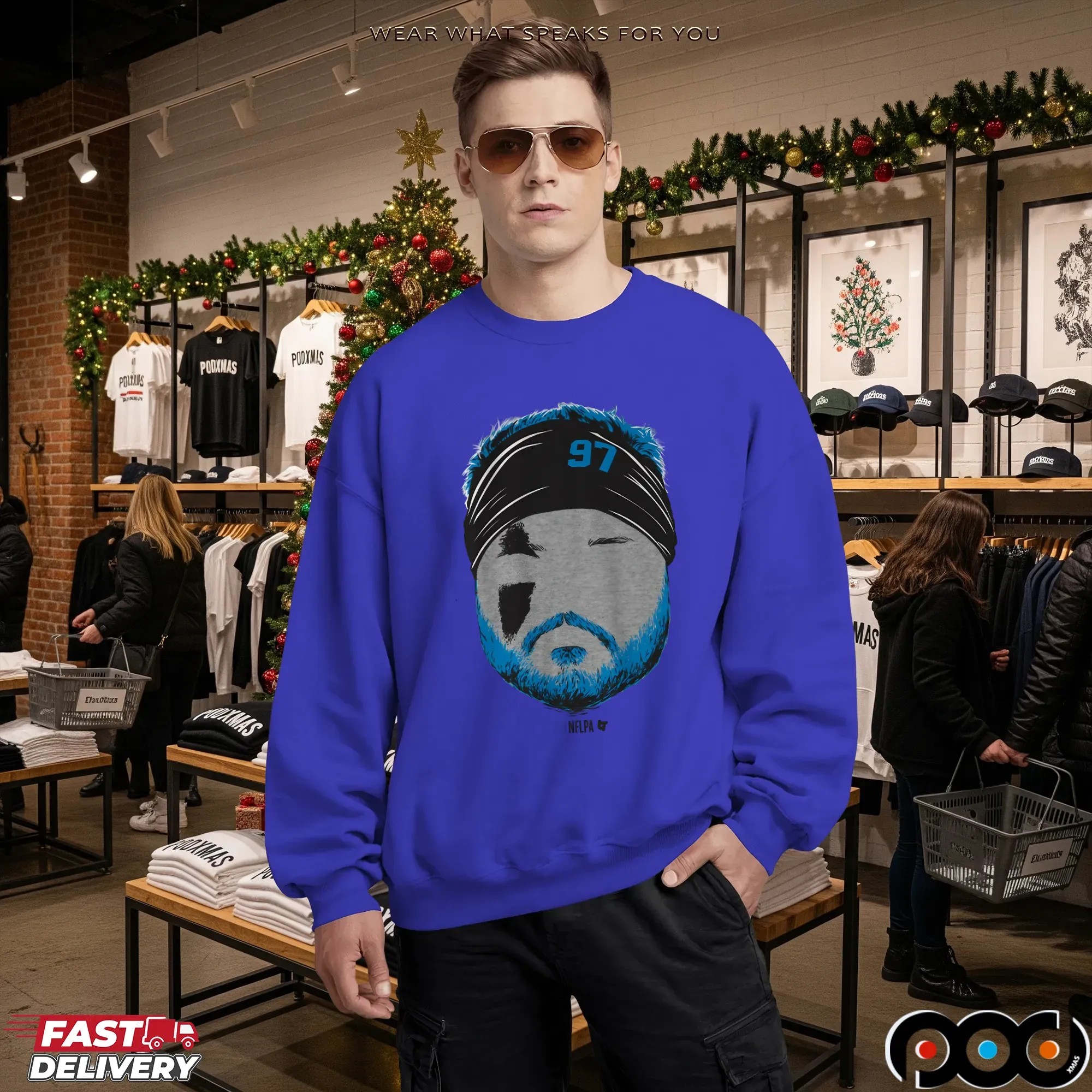 Aidan Hutchinson Detroit Lions Blank Face T Shirt