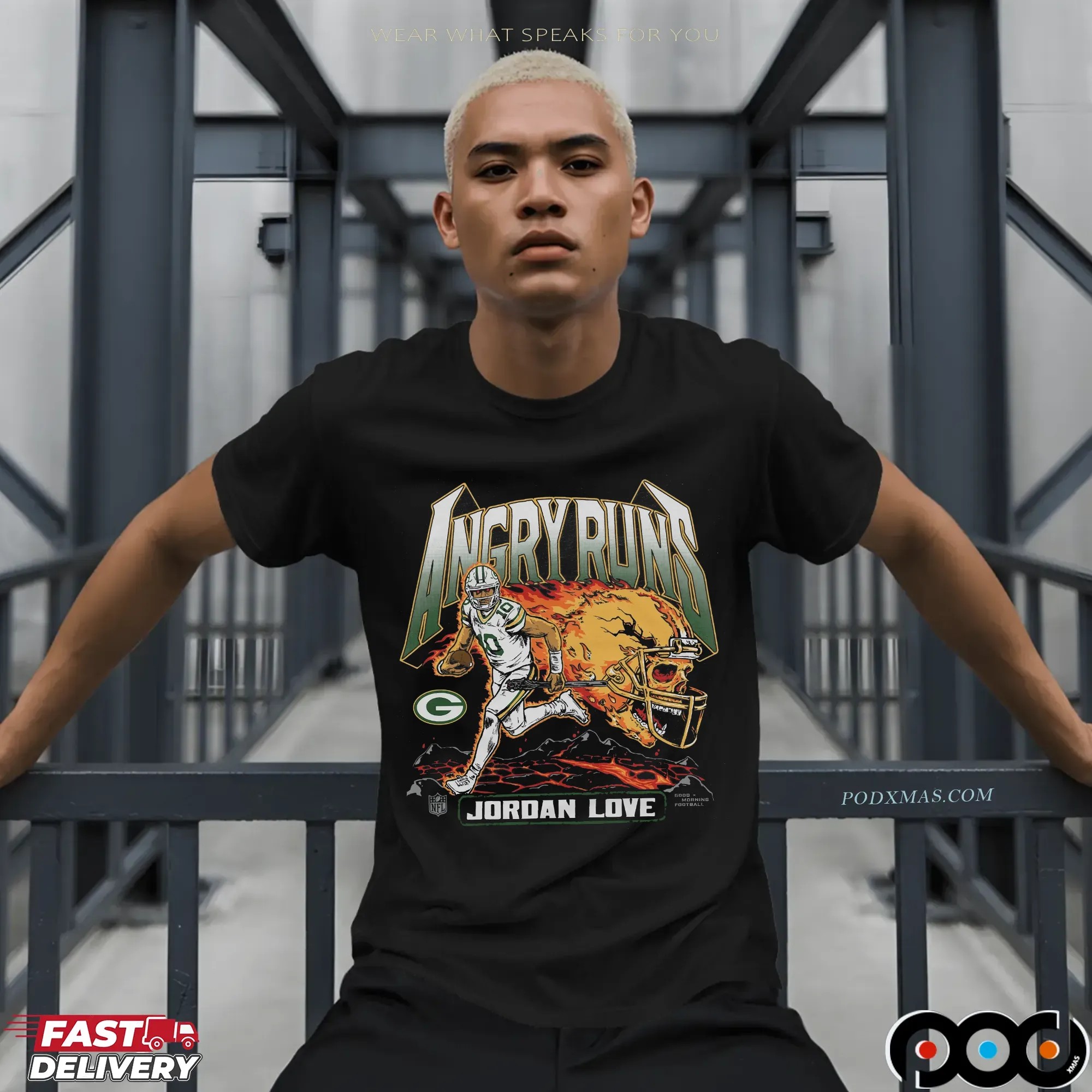 Angry Runs Green Bay Packers Jordan Love 2025 T Shirt