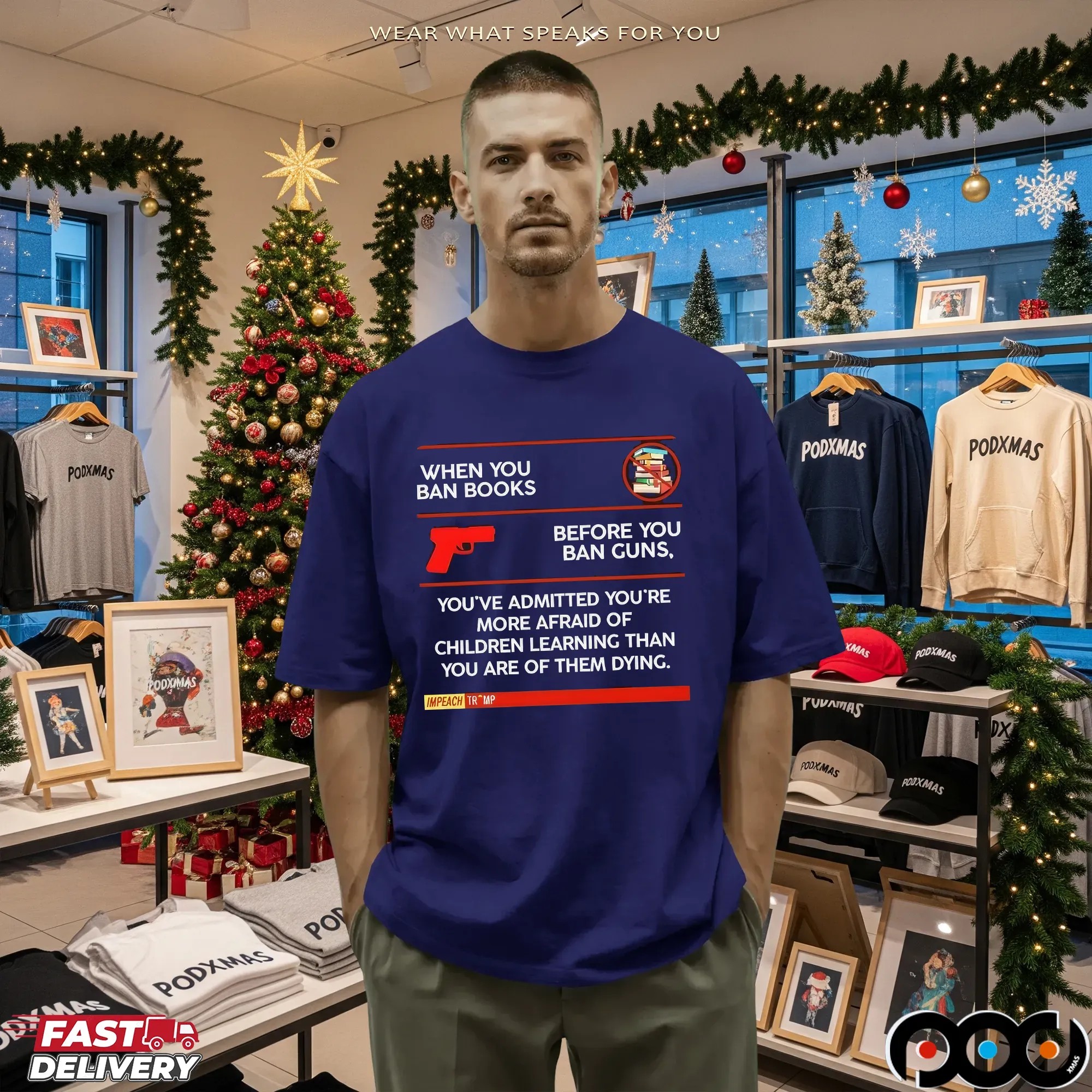 Anti-Trump When You Ban Books Before You Ban Guns You've Admitted You're More Afraid Of Children Learning Than You Are Of Them Dying T Shirt