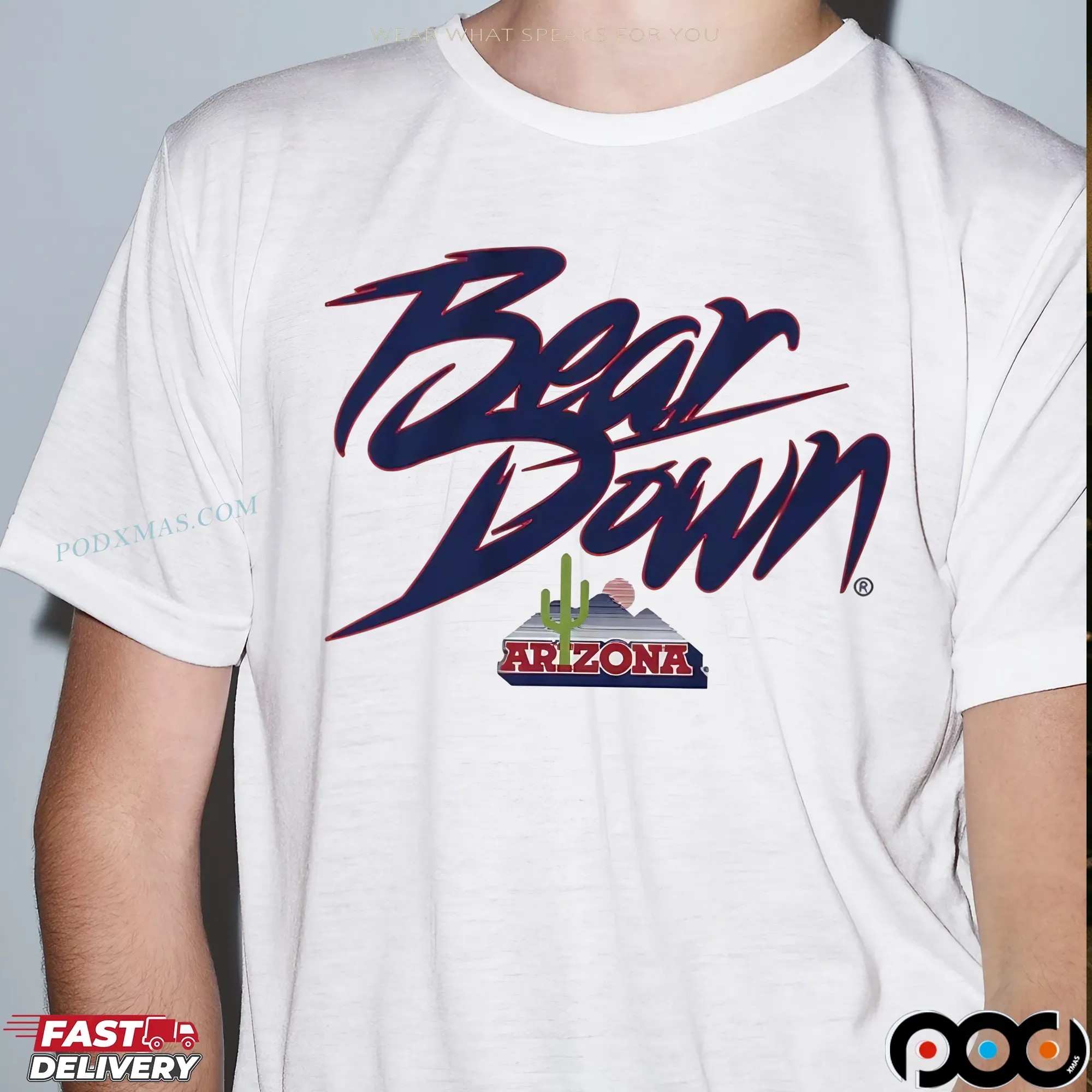 Arizona Wildcats Football Bear Down Cactus T Shirt 1 Arizona Wildcats Football Bear Down Cactus T Shirt