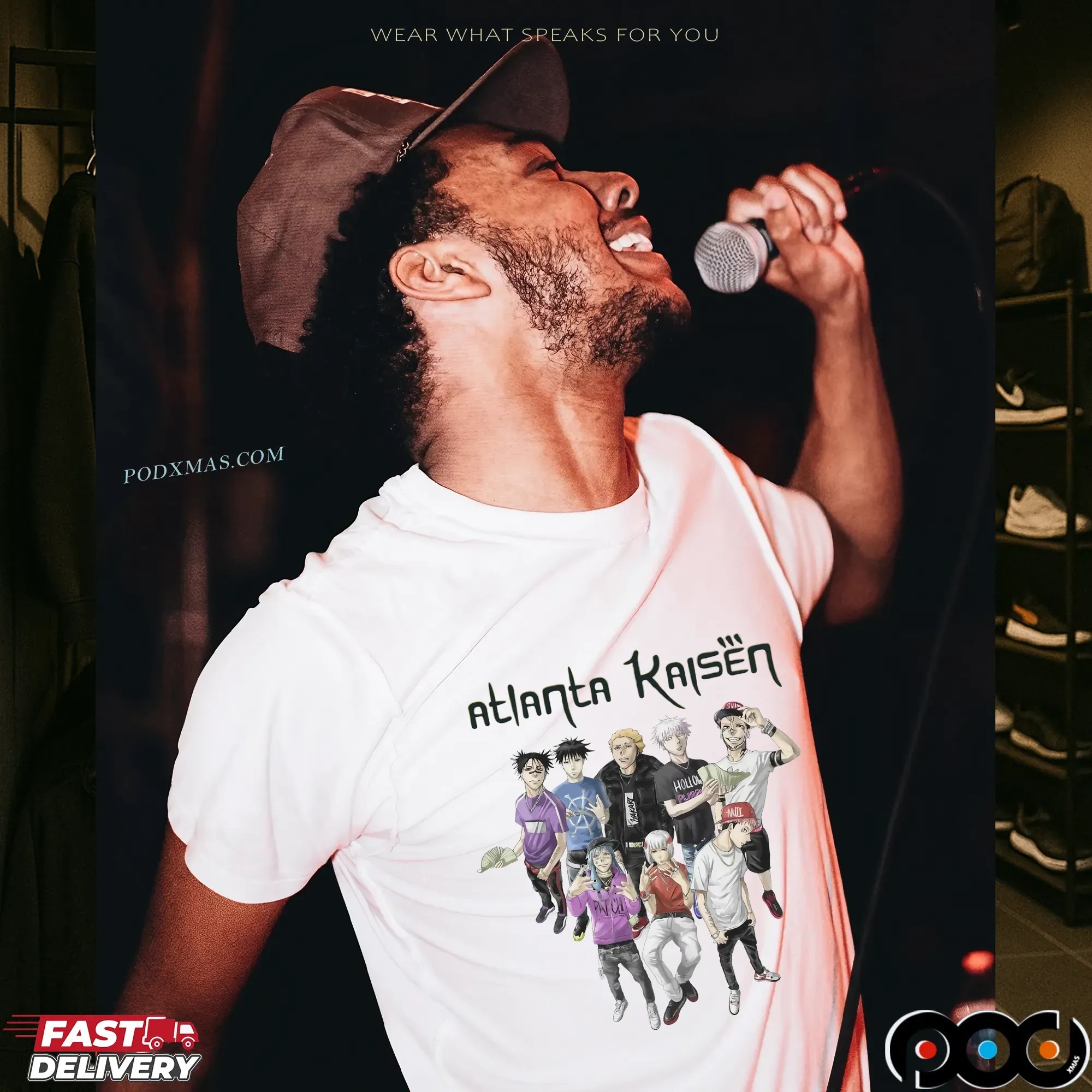 Atlanta Kaisen Anime Hip Hop Mashup T Shirt