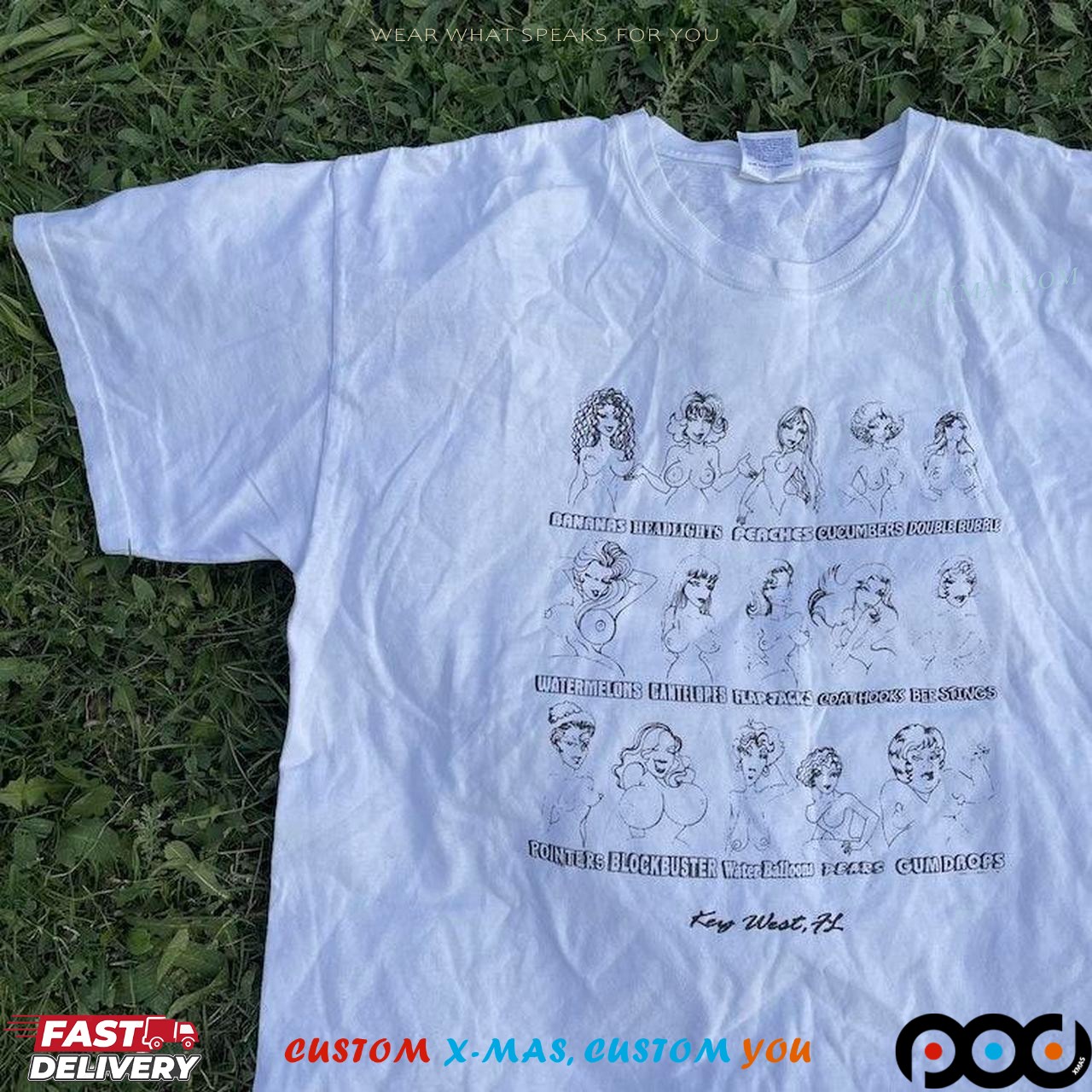 Boobs Chart Key West Fl T Shirt