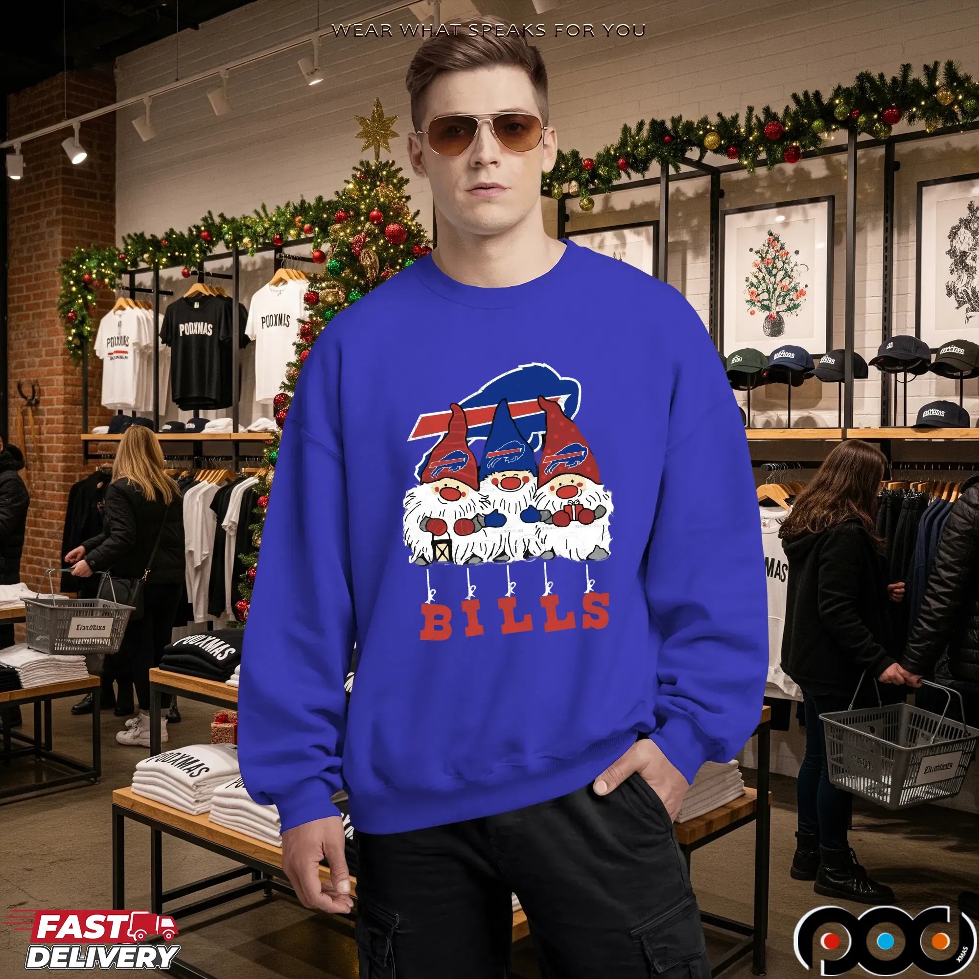 Buffalo Bills Christmas Gnomes Holiday NFL Football T Shirt