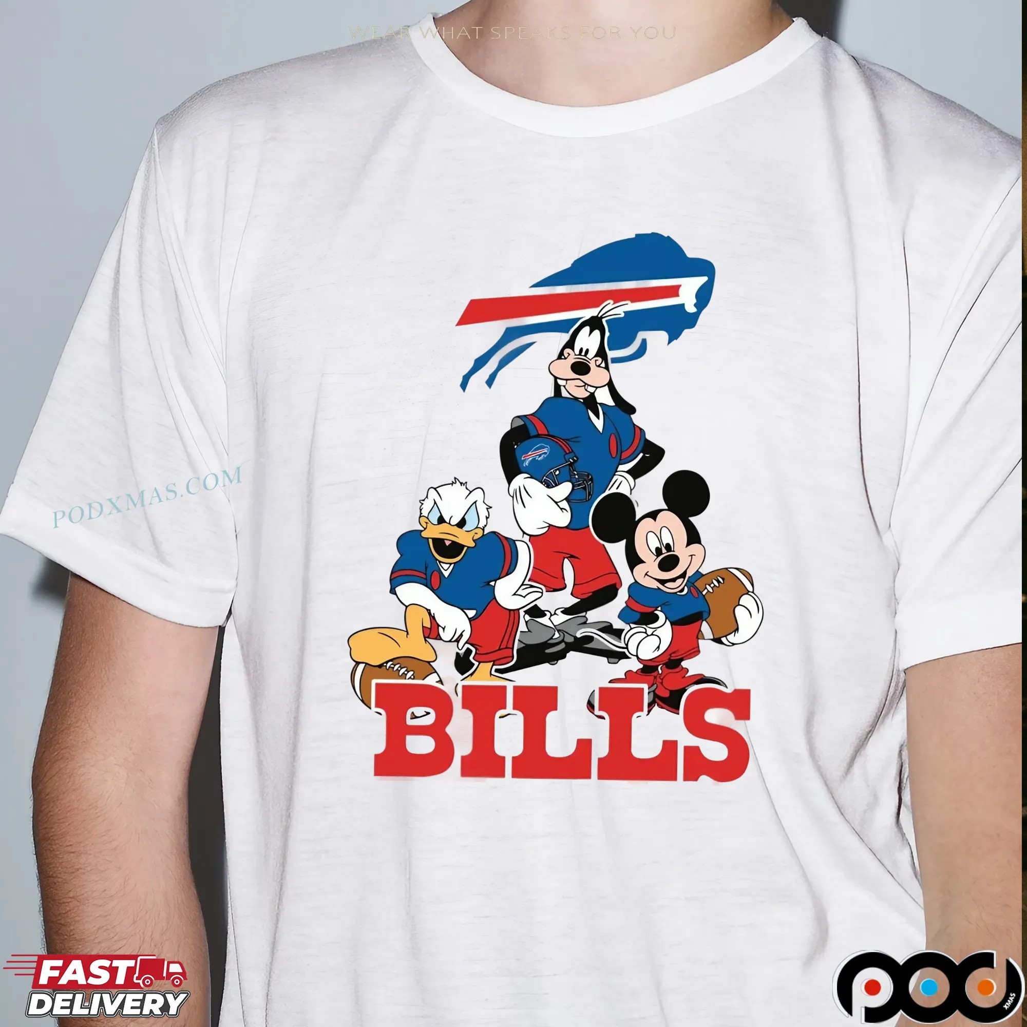 Buffalo Bills Disney Mickey Mouse Donald Duck Goofy NFL Graphic T Shirt 11 Buffalo Bills Disney Mickey Mouse Donald Duck Goofy NFL Graphic T Shirt