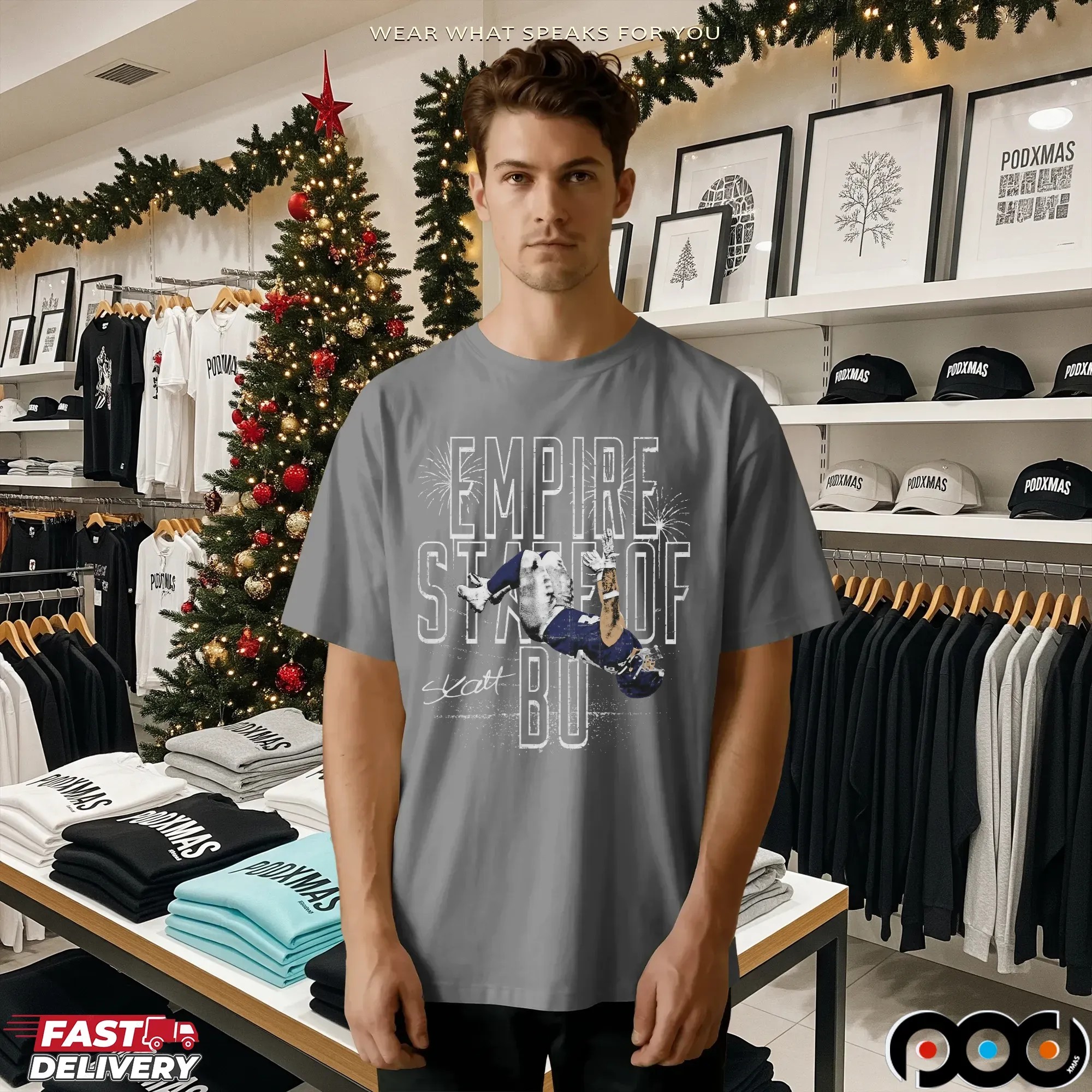 Cam Skattebo New York Giants Empire State Of BO Backflip T Shirt