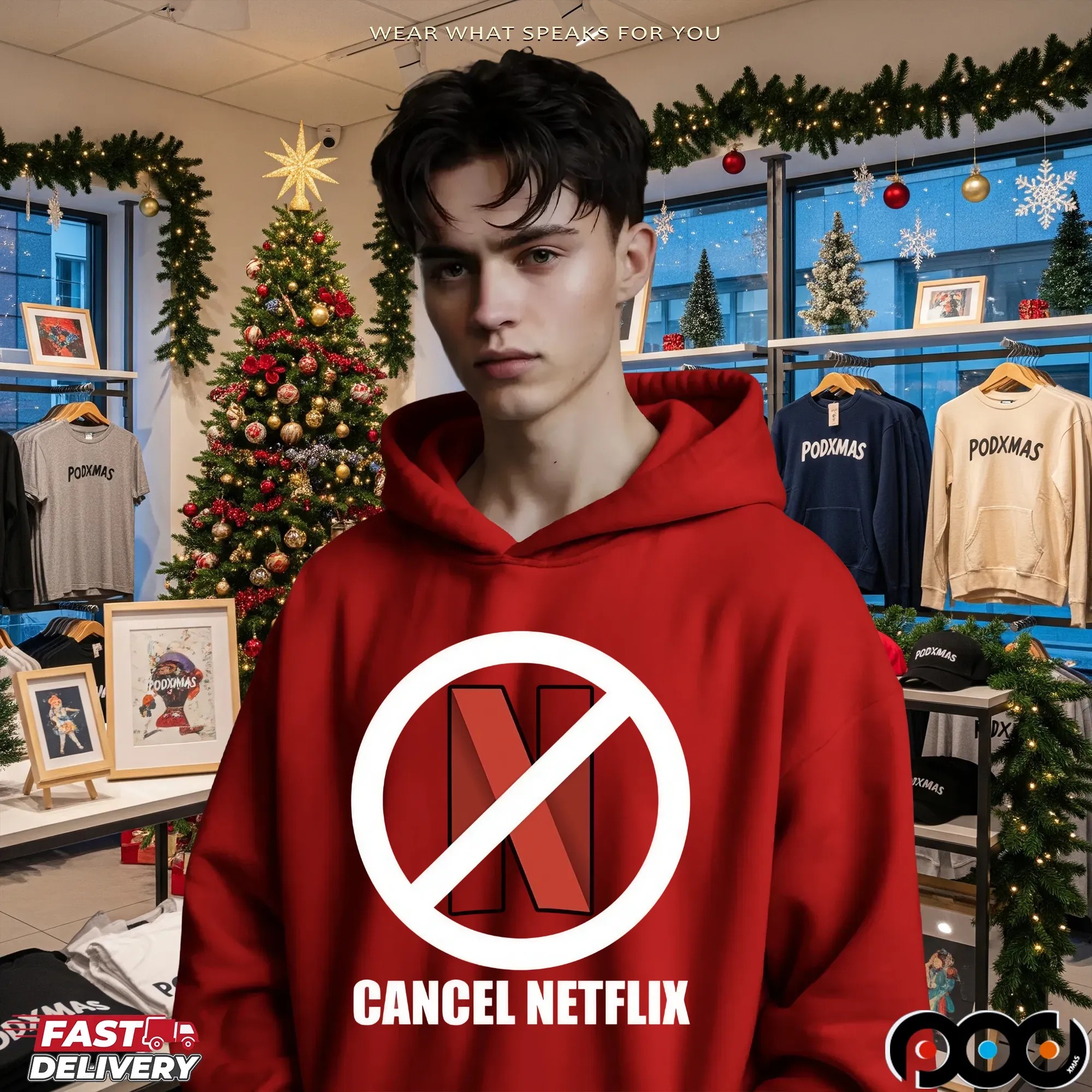 Cancel Netflix Red T Shirt 1 Cancel Netflix Red T Shirt