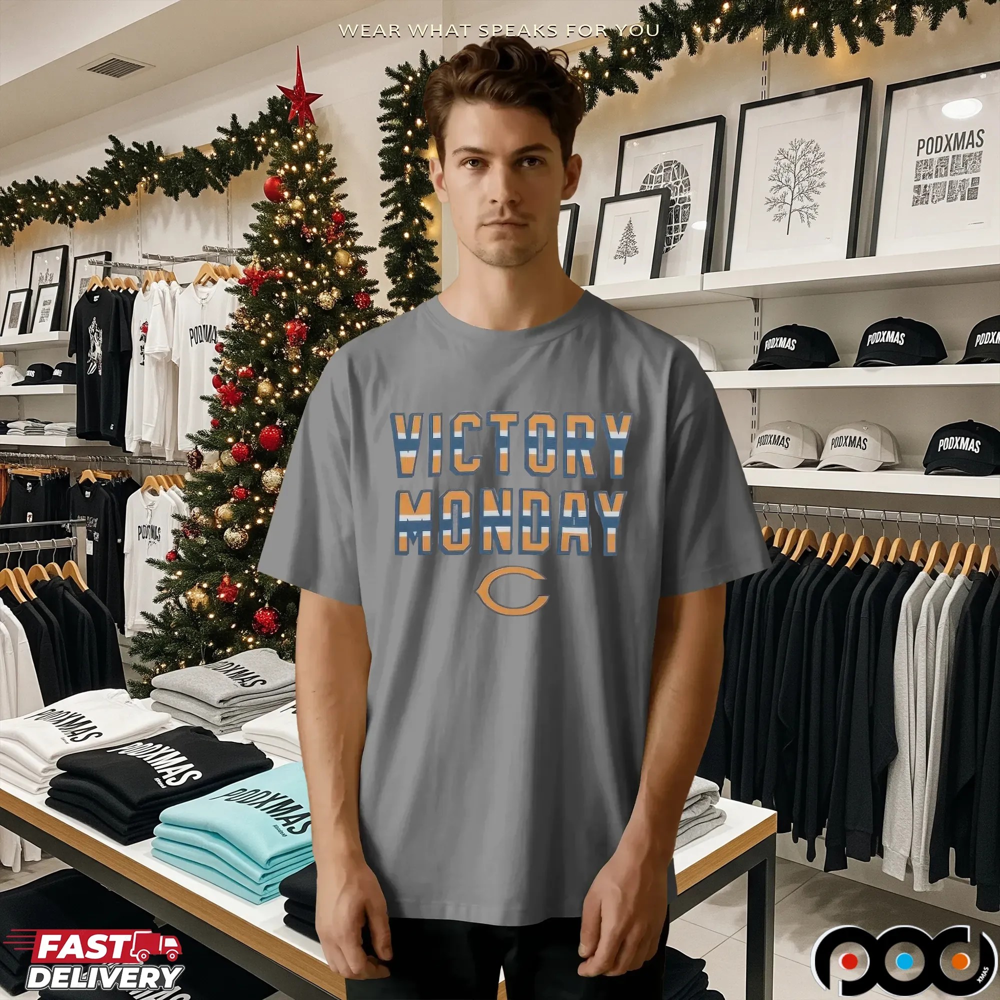 Chicago Bears Victory Monday Logo T Shirt 1 Chicago Bears Victory Monday Logo T Shirt