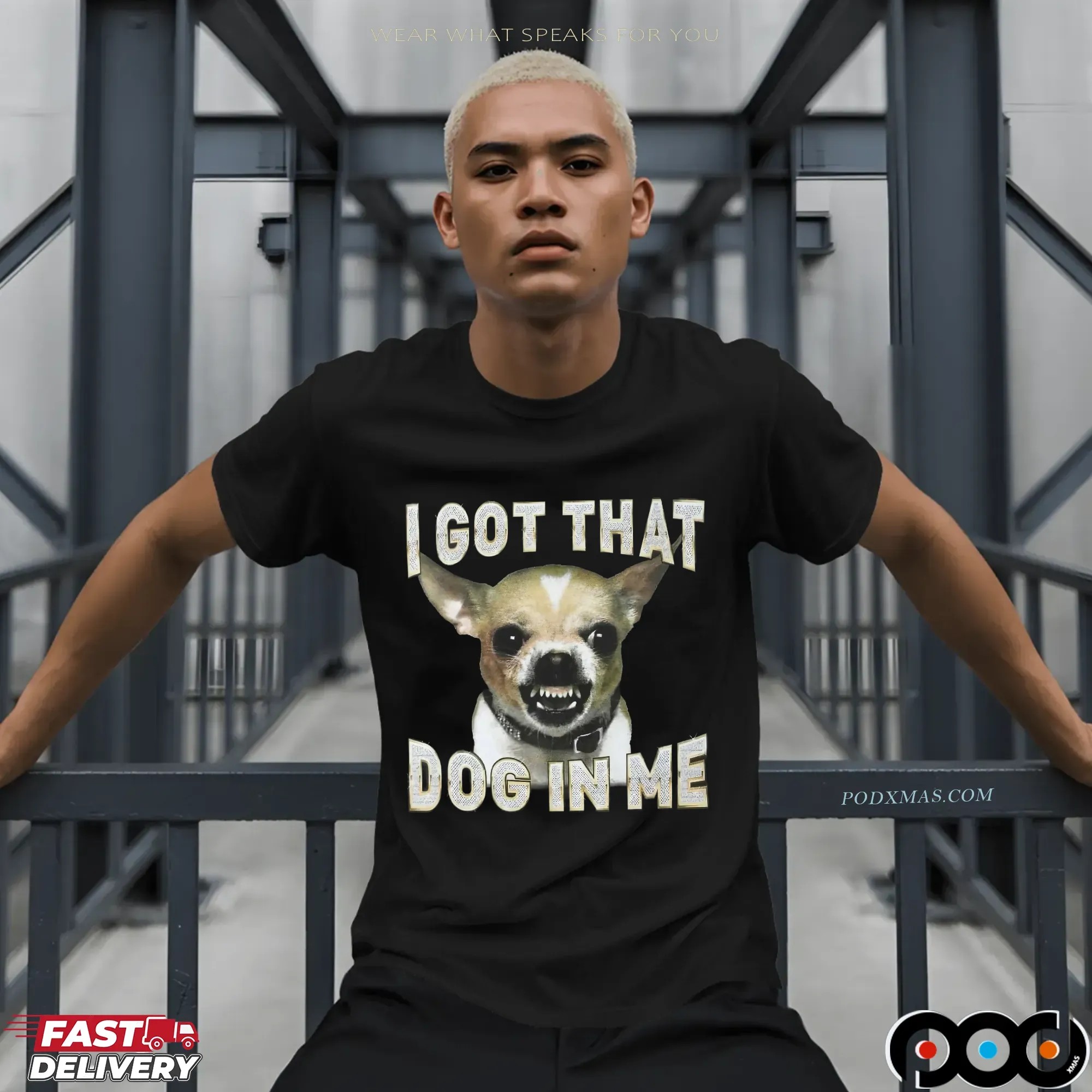 Chihuahua I Got That Dog In Me Blinged Out Meme T Shirt