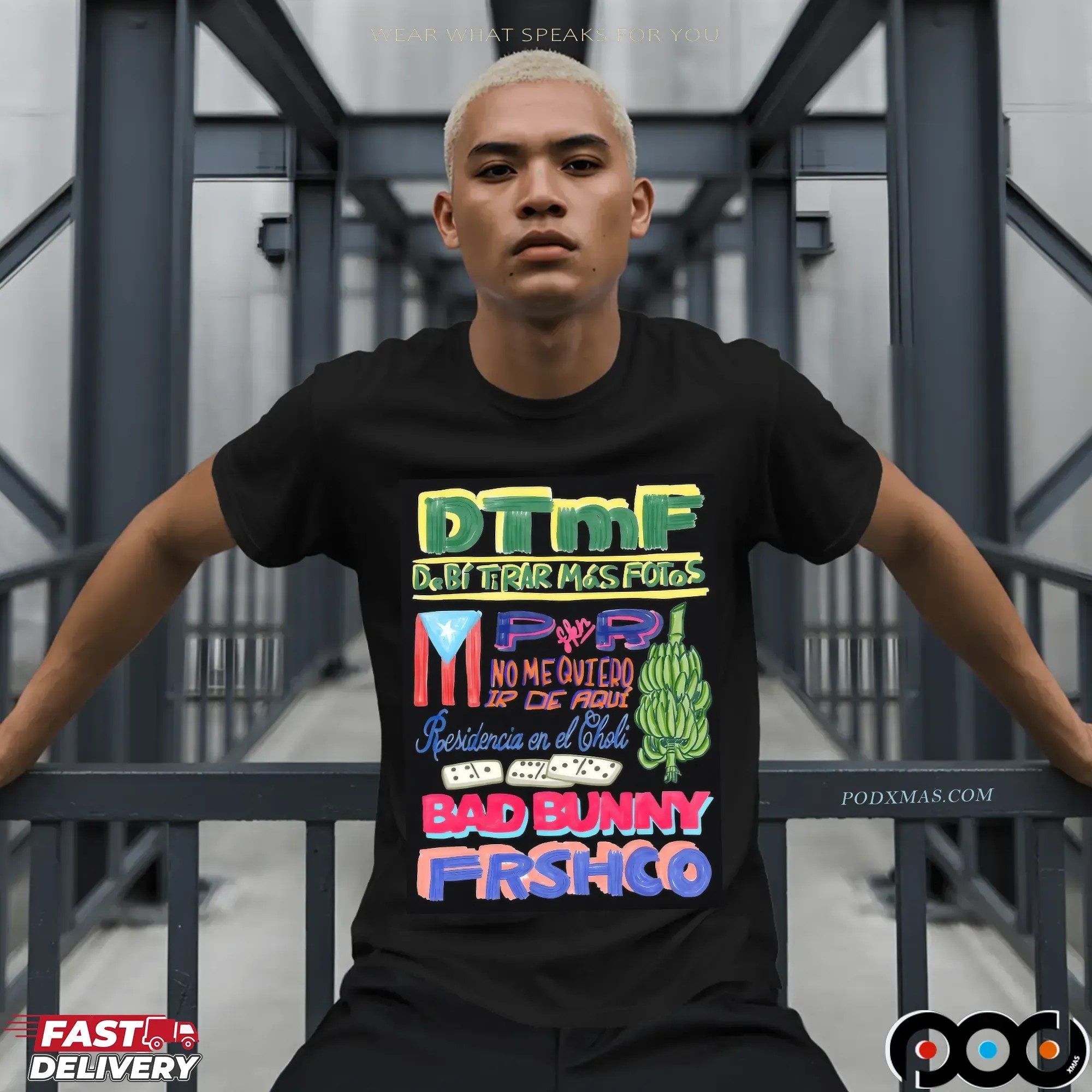 DTmF Residencia Tour Bad Bunny Frshco Graphic T Shirt 9 DTmF Residencia Tour Bad Bunny Frshco Graphic T Shirt