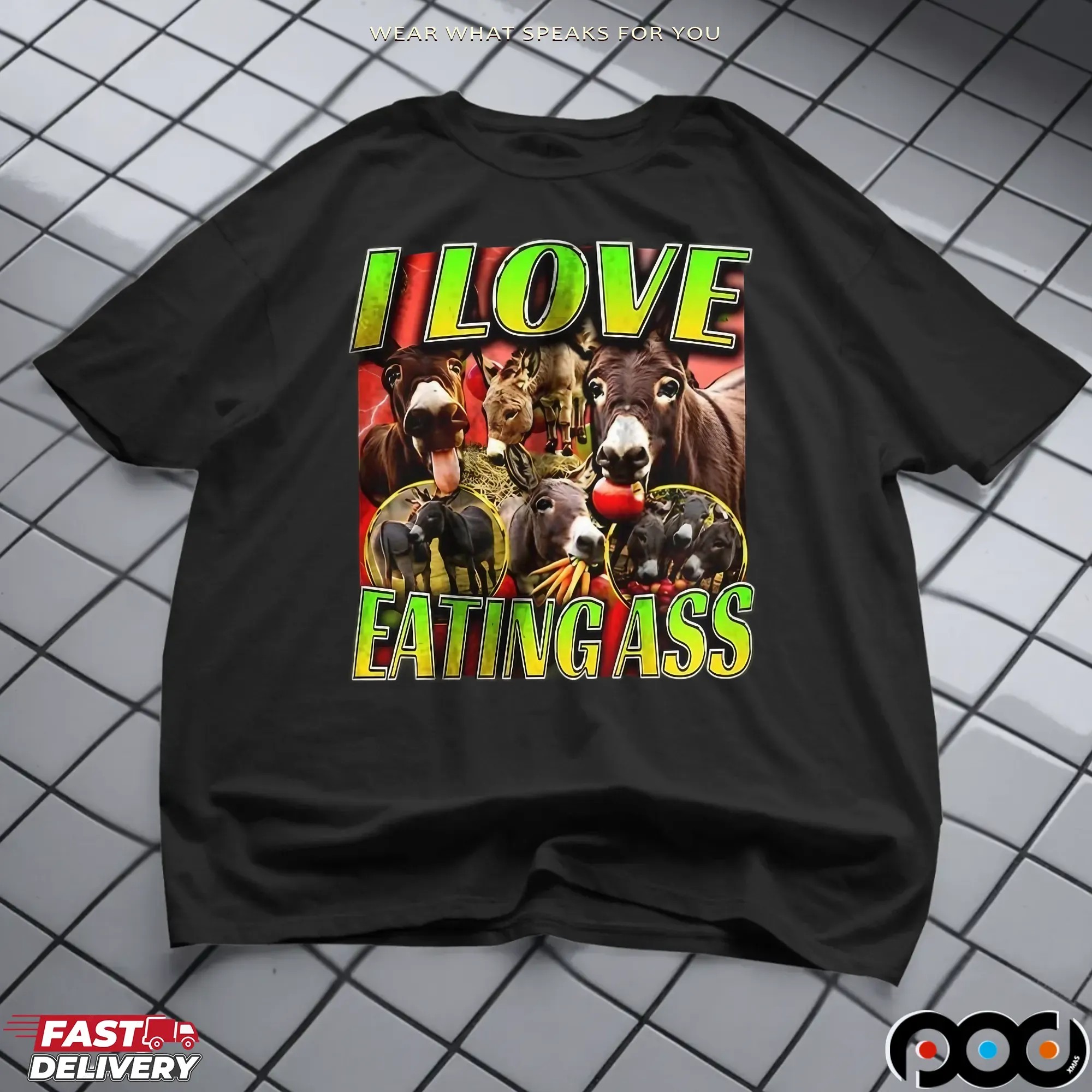 Donkey I Love Eating Ass 90s Bootleg T Shirt