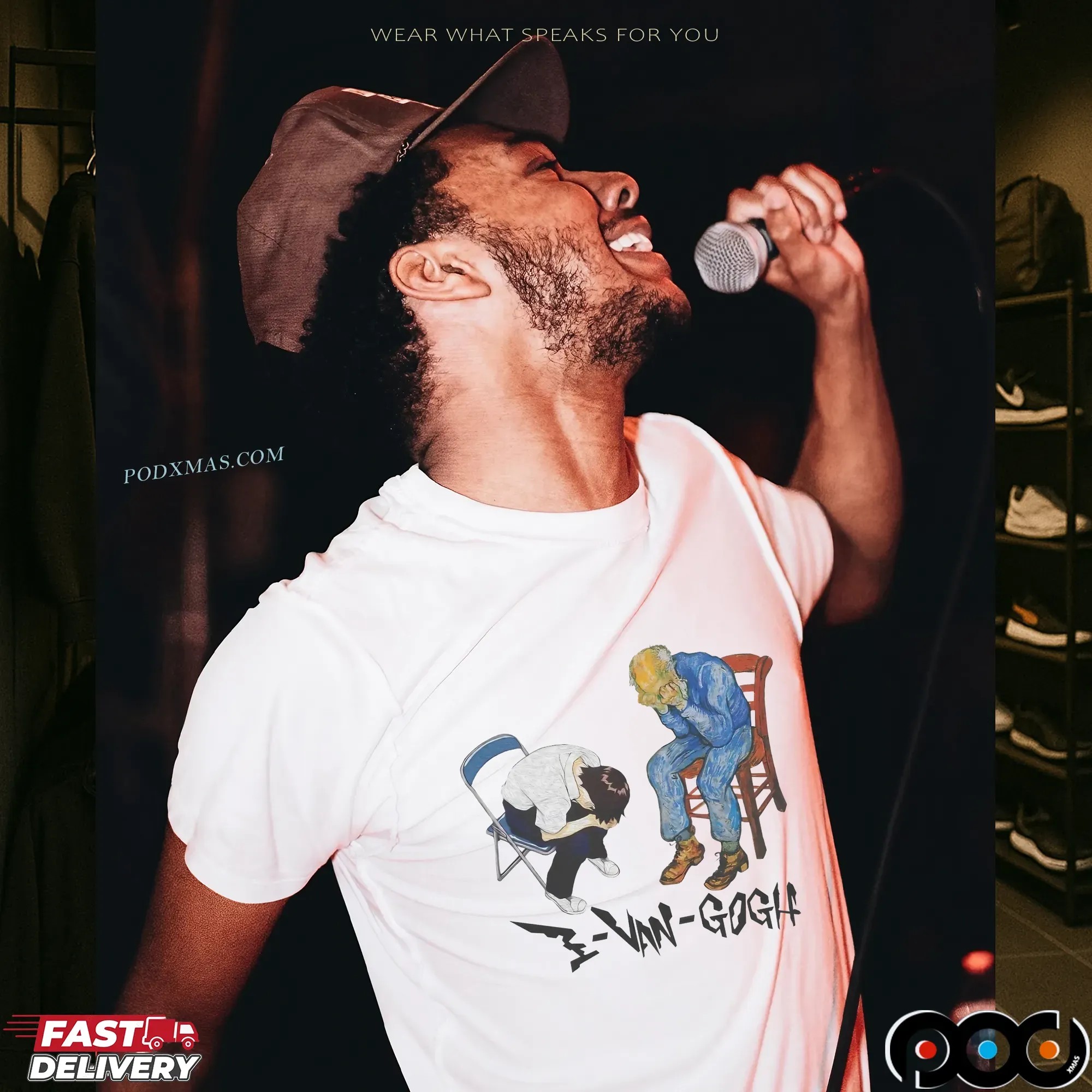 E-Van-Gogh Evangelion Van Gogh Mashup T Shirt
