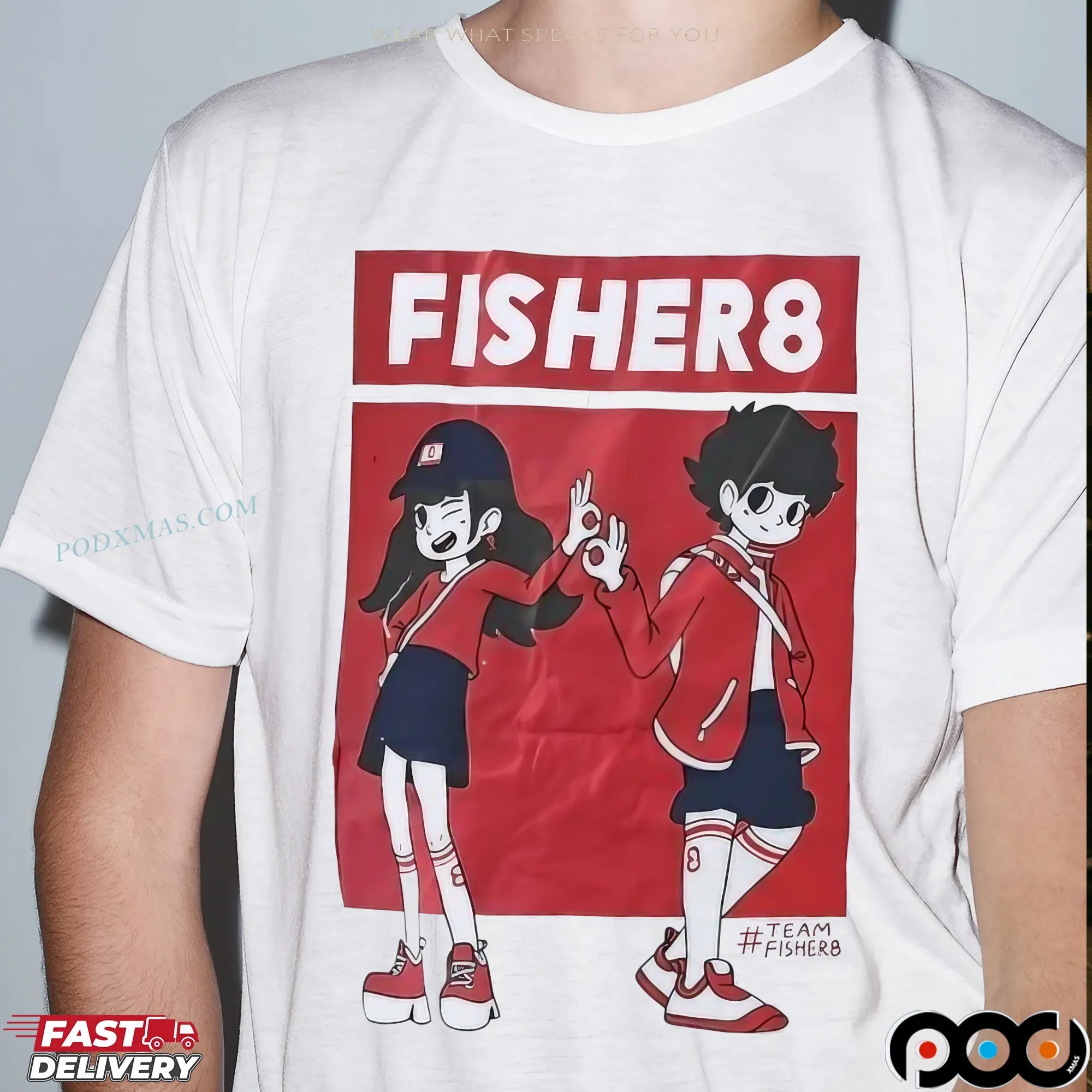 Fisher8 Team Anime Duo T Shirt 11 Fisher8 Team Anime Duo T Shirt