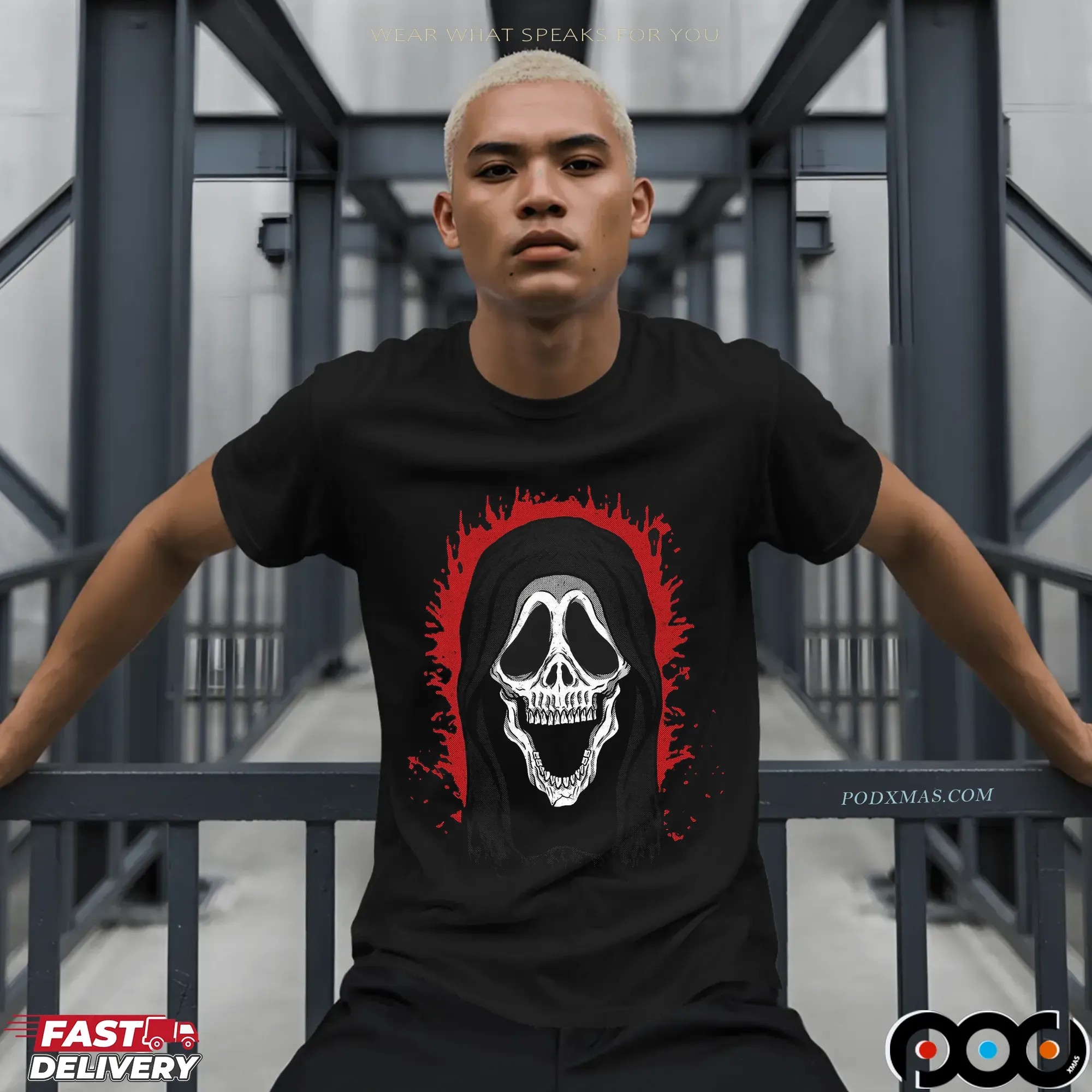 Ghost Face Skele-face Horror Halloween T Shirt 9 Ghost Face Skele-face Horror Halloween T Shirt