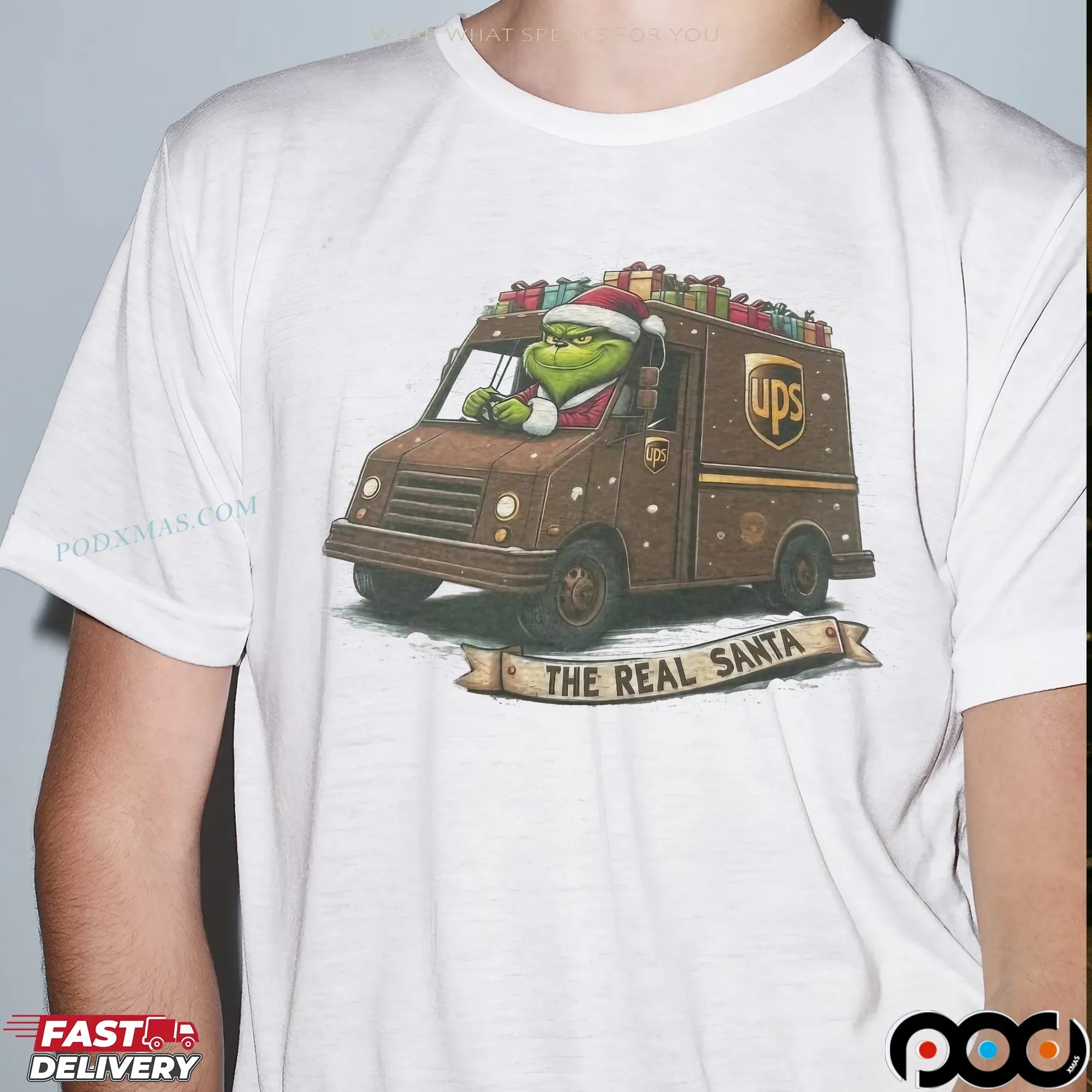 Grinch UPS The Real Santa Christmas T Shirt 6 Grinch UPS The Real Santa Christmas T Shirt