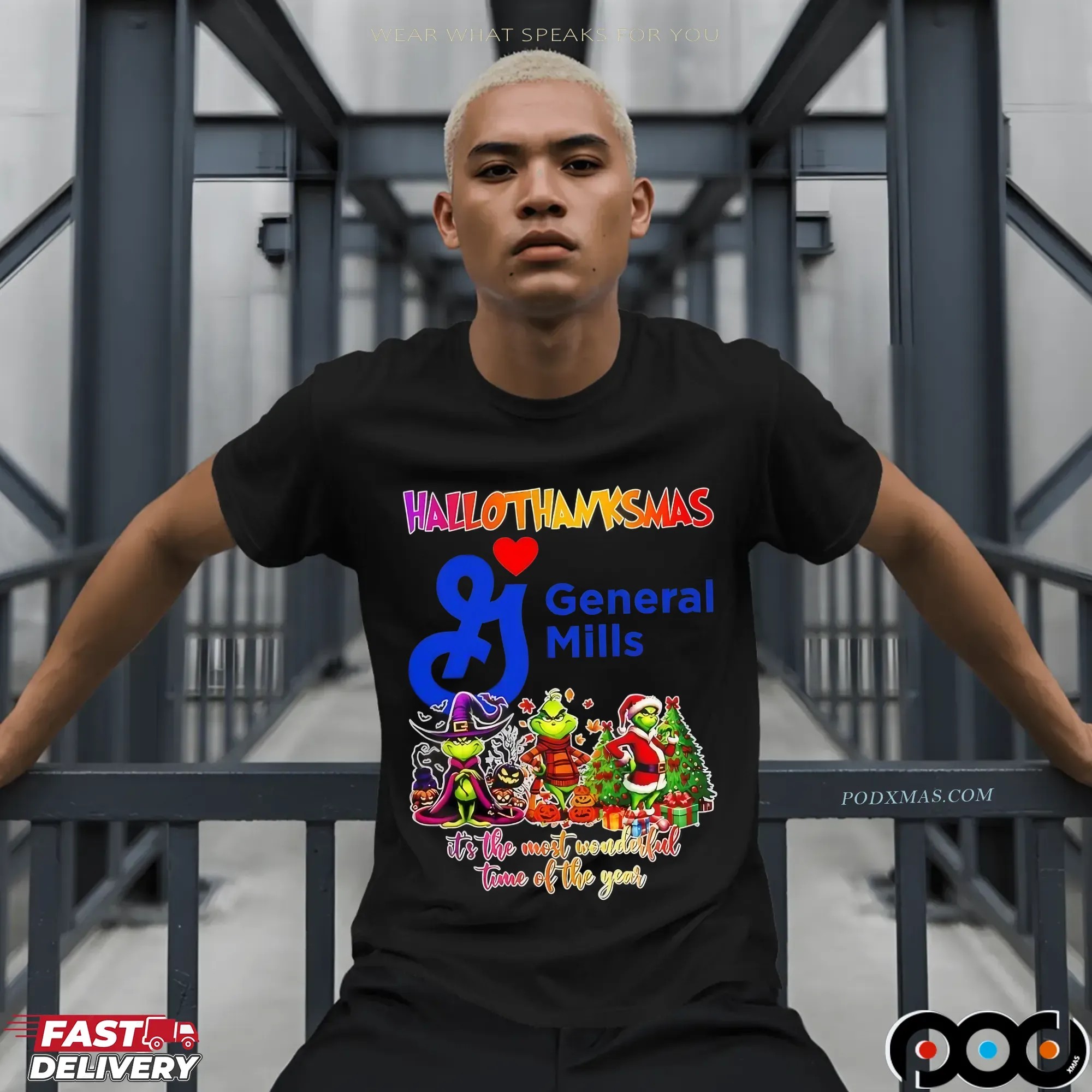 Hallothanksmas General Mills X Grinch It's The Most Wonderful Time Of The Year Christmas T Shirt