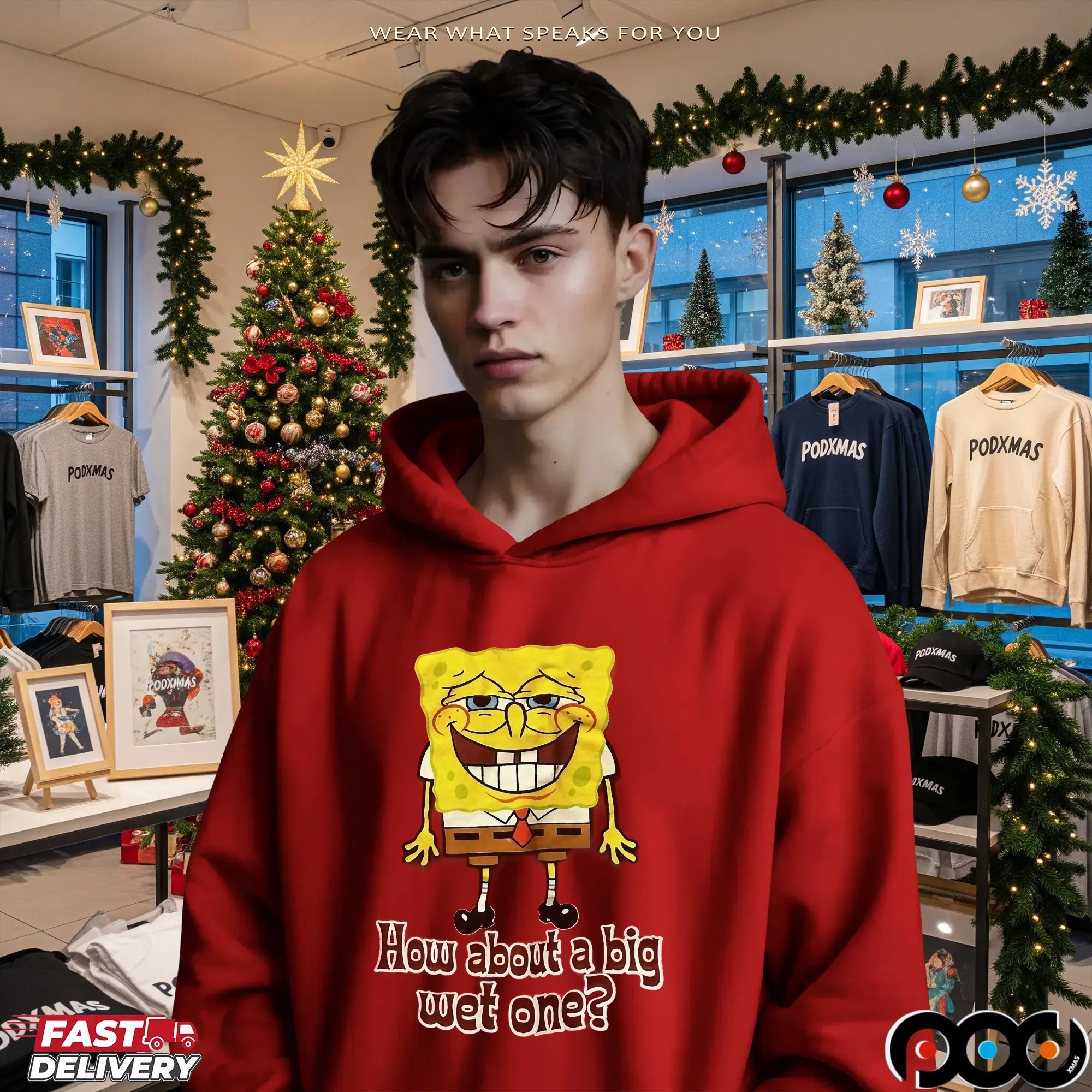 How About A Big Wet One Cartoon T Shirt