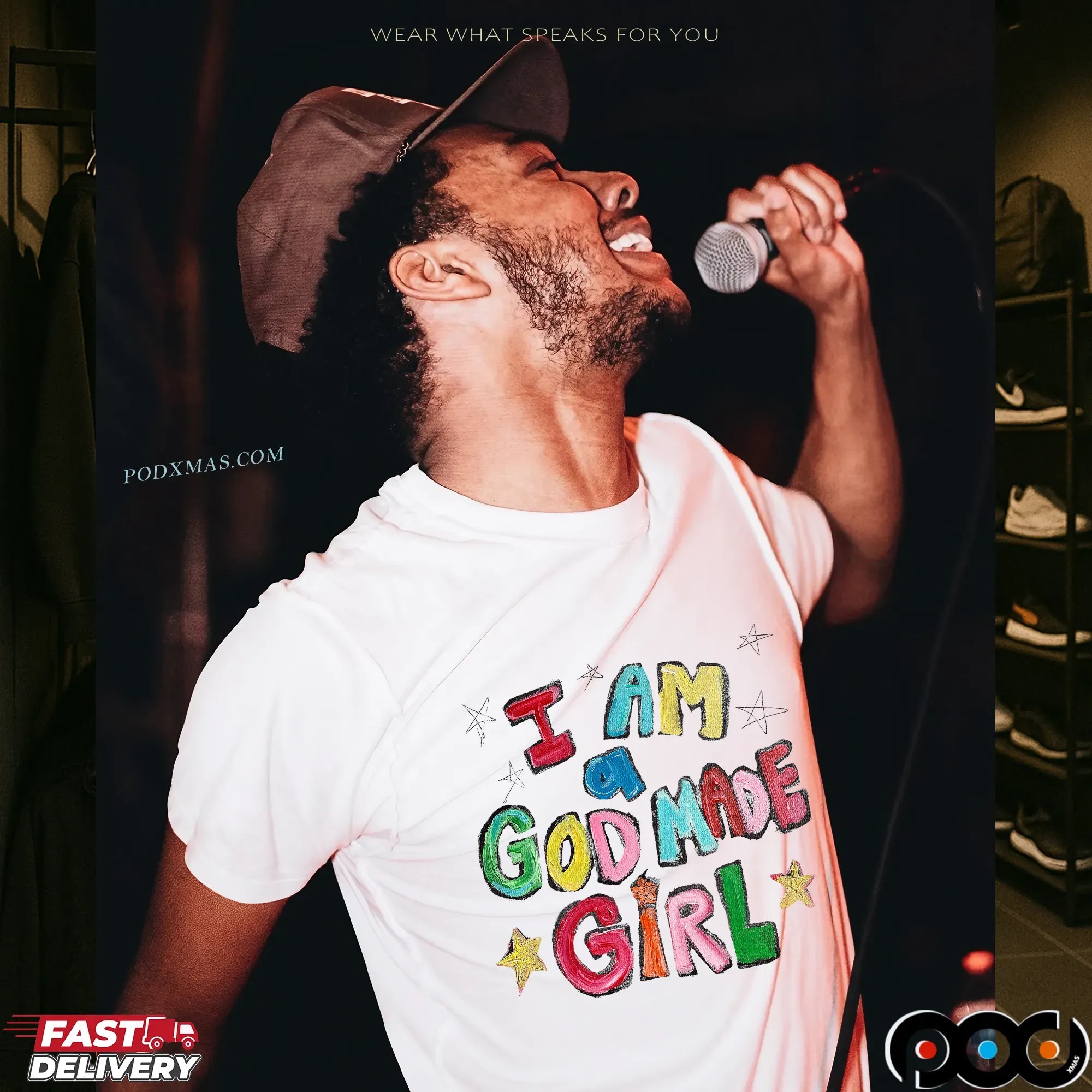 I Am A God Made Girls Crayon Drawing T Shirt