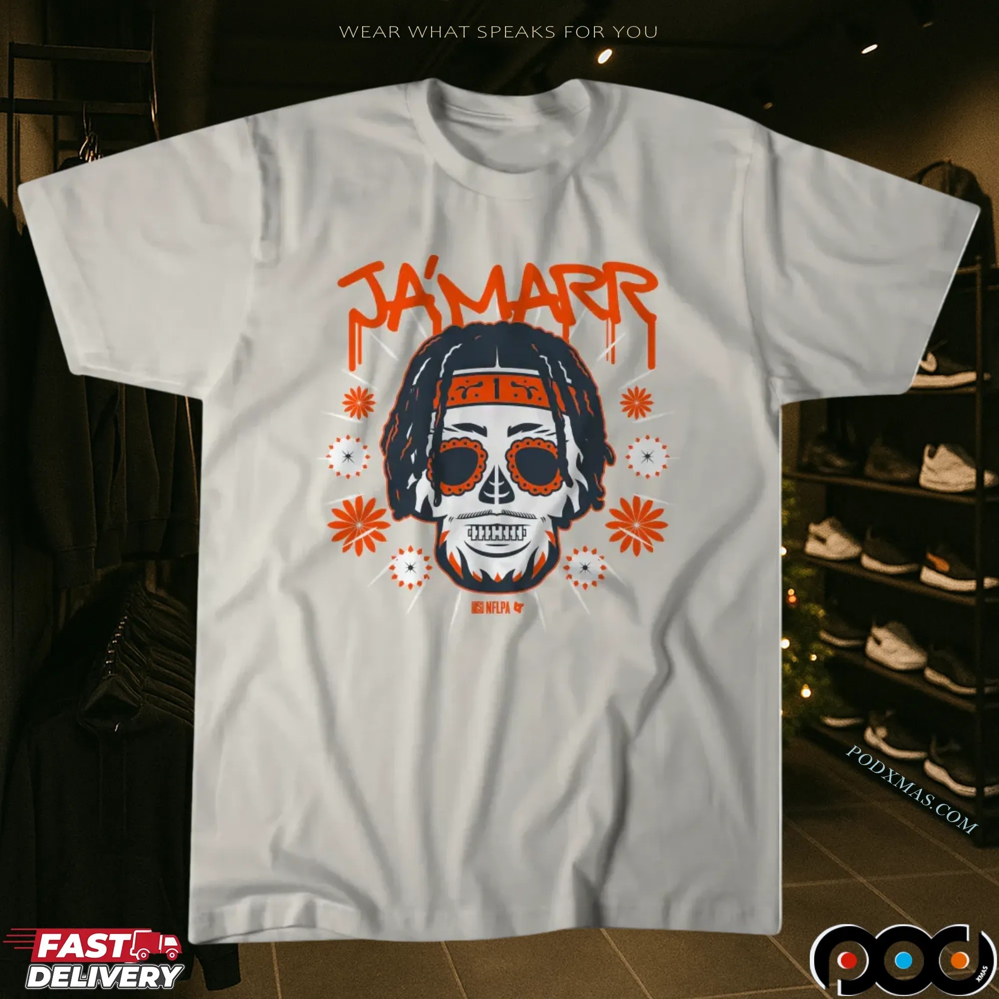 Ja’marr Chase Cincinnati Bengals Sugar Skull Remix Football Halloween T Shirt