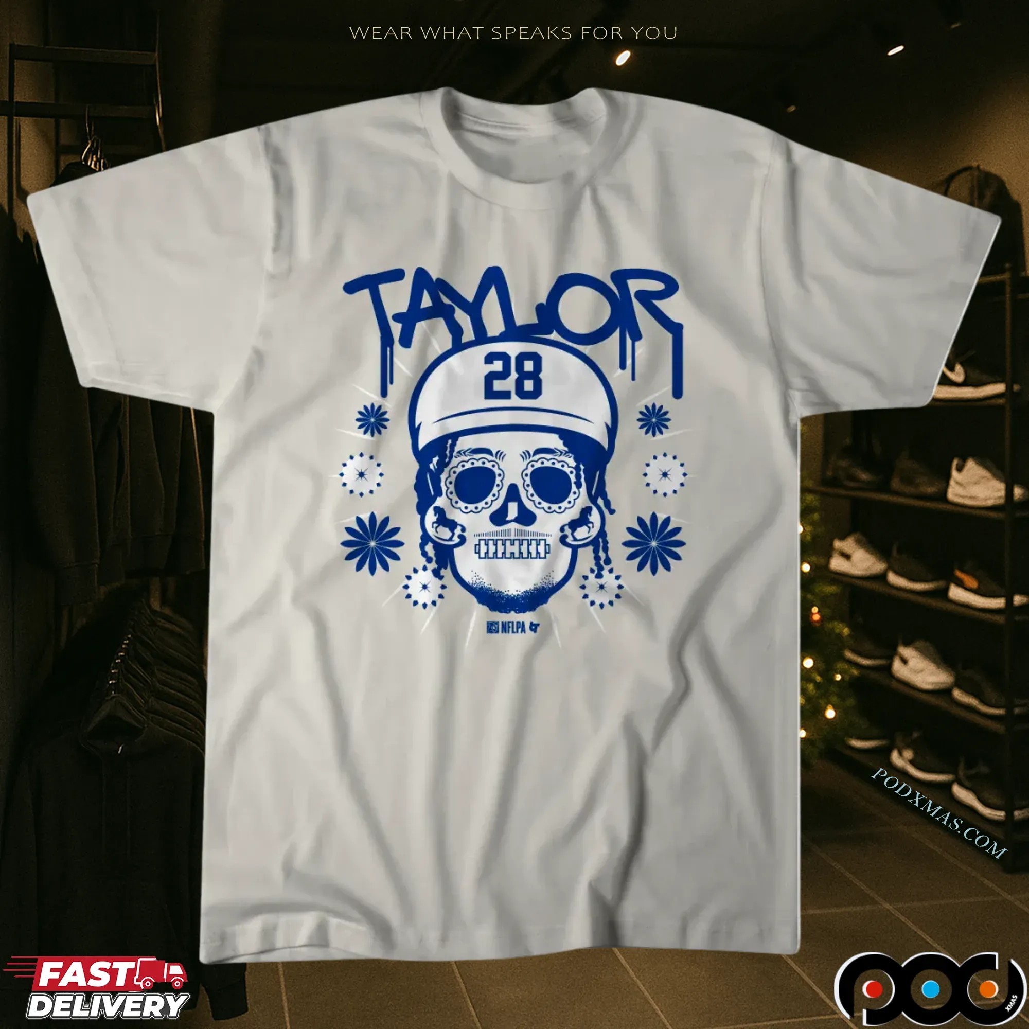 Jonathan Taylor Indianapolis Colts Sugar Skull Remix Football Halloween T Shirt 1 Jonathan Taylor Indianapolis Colts Sugar Skull Remix Football Halloween T Shirt