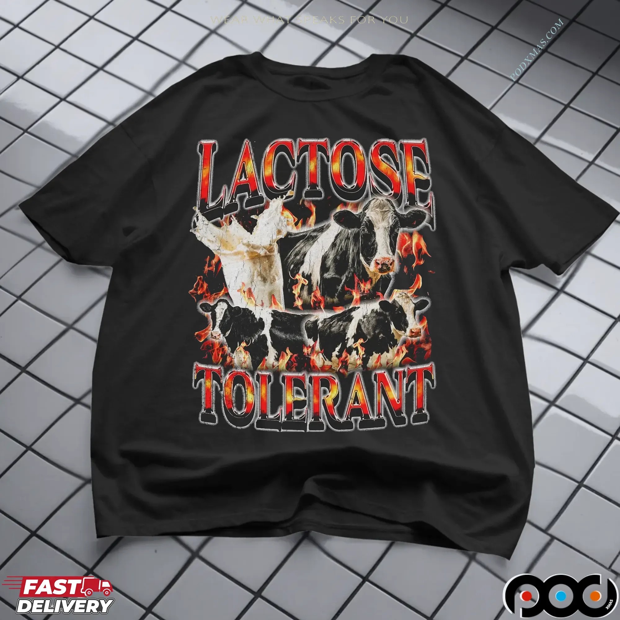 Lactose Tolerant Cows Bootleg T Shirt