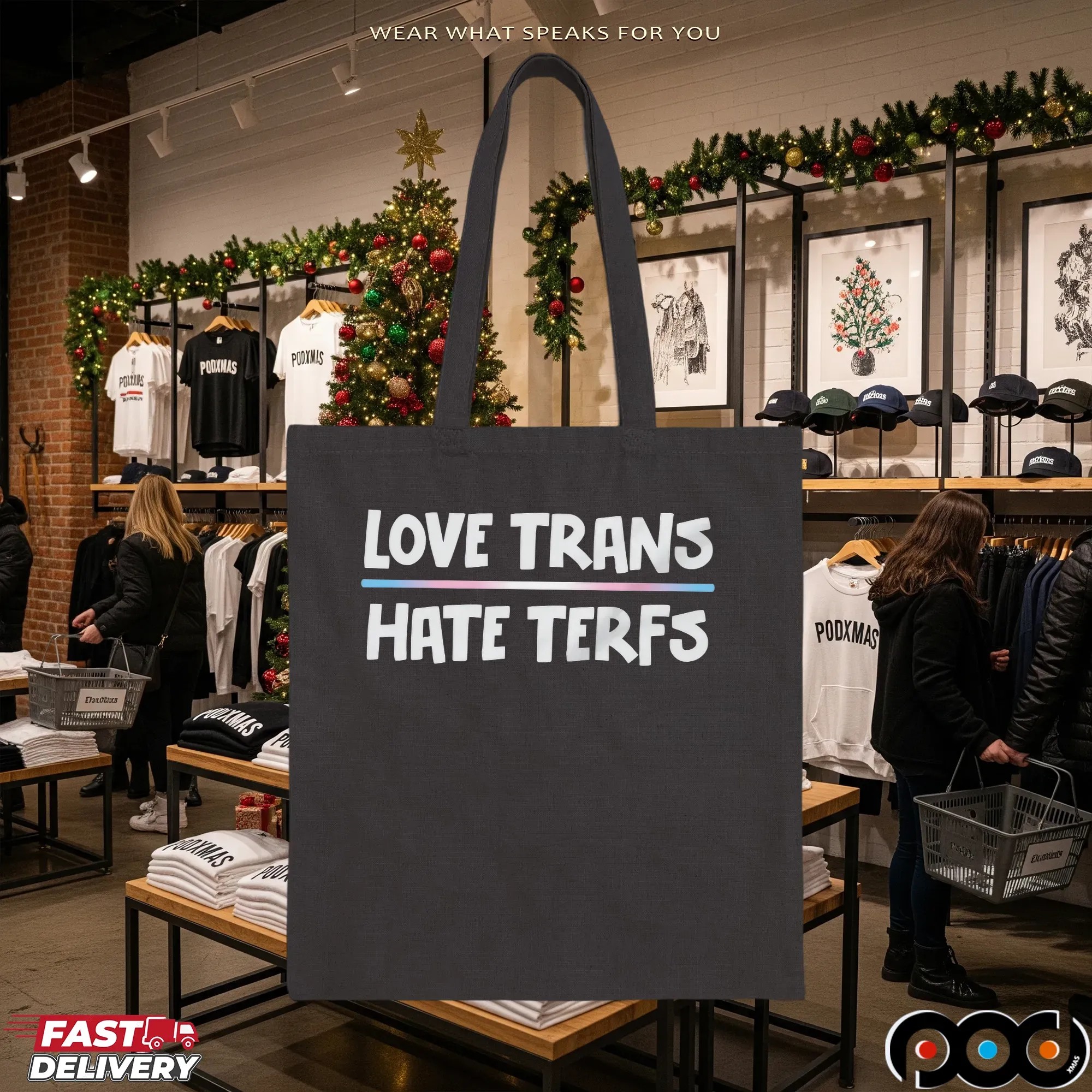Love Trans Hate TERFs LGBT T Shirt