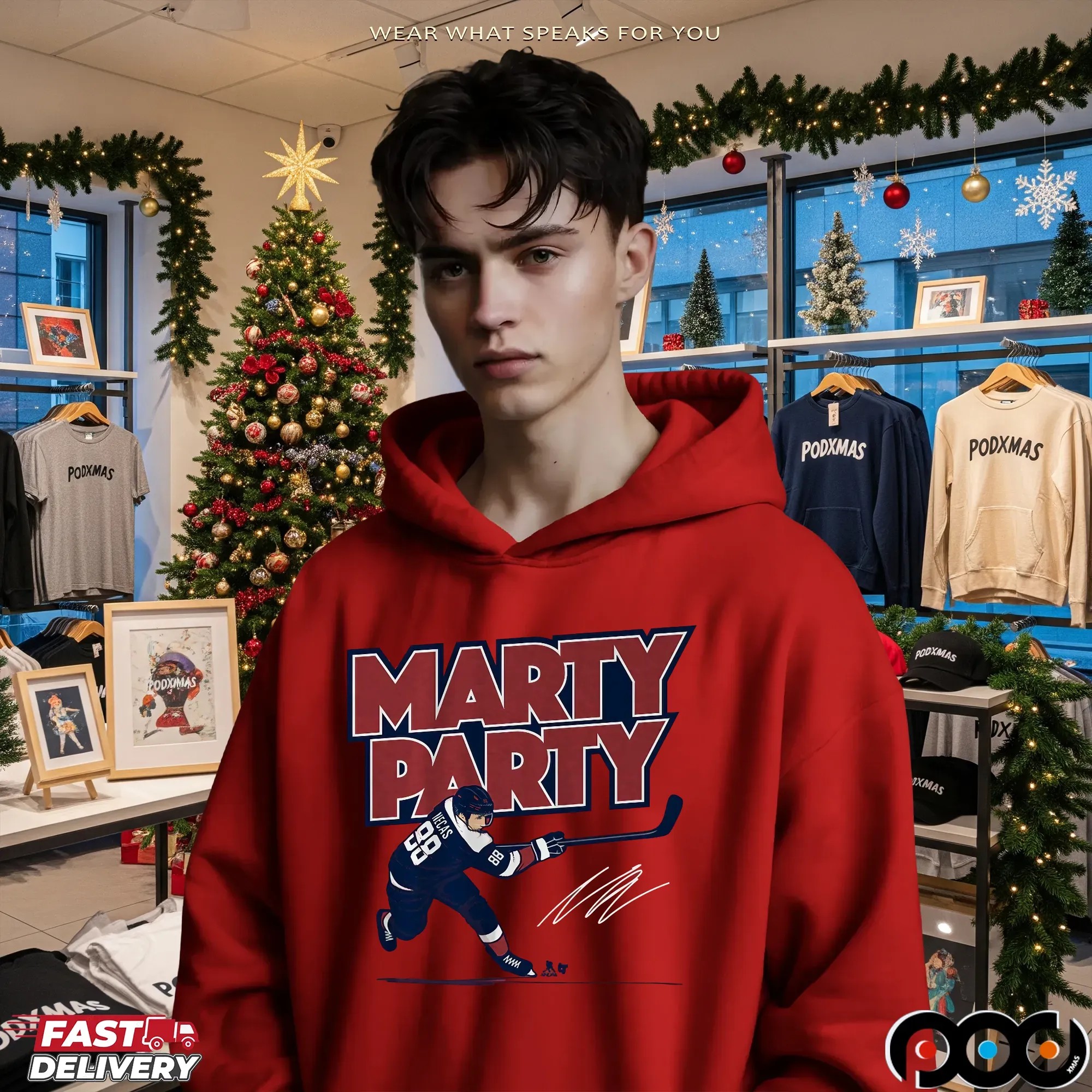 Martin Necas Marty Party Graphic Signature T Shirt 5 Martin Necas Marty Party Graphic Signature T Shirt
