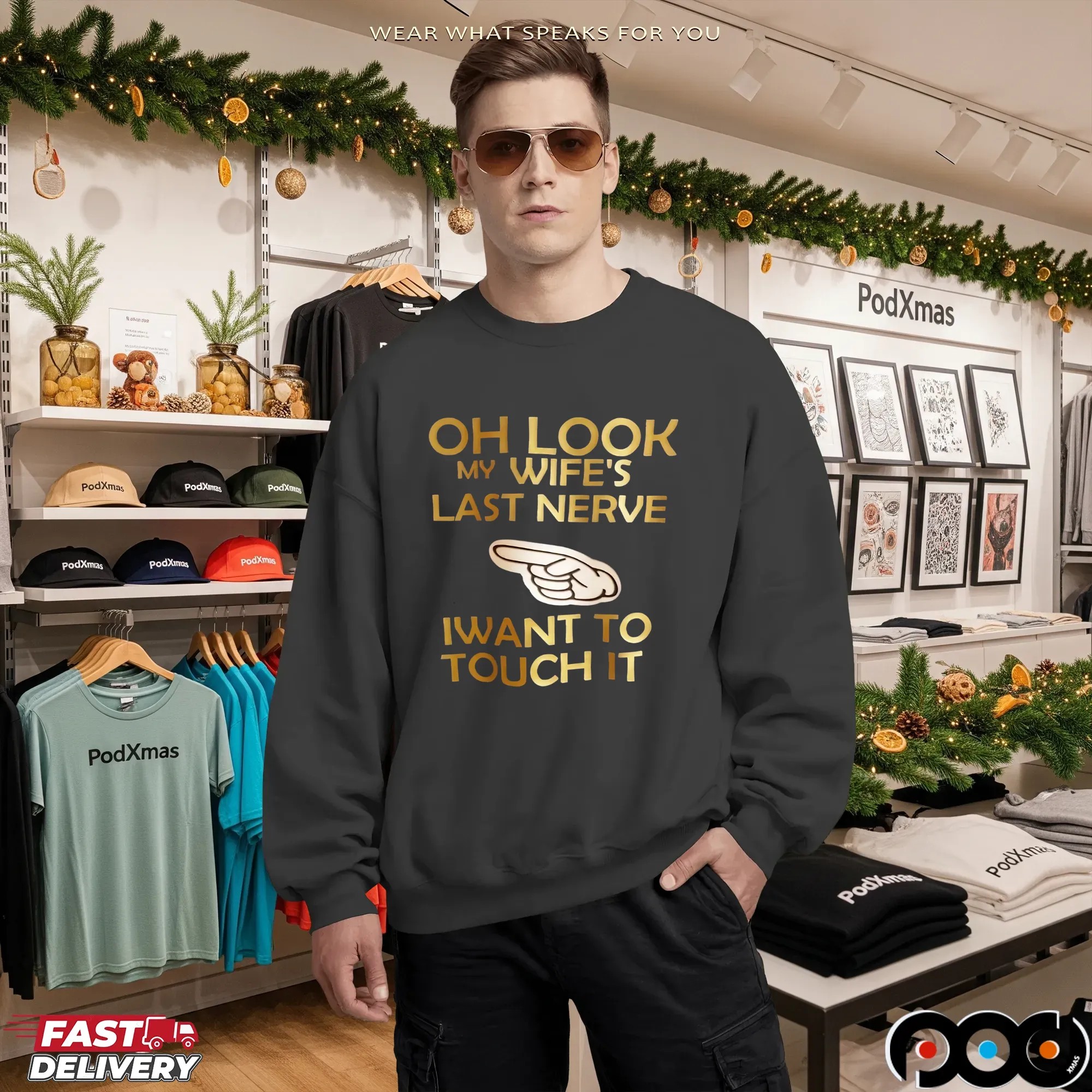 Oh Look My Wife's Last Nerve Iwant To Touch It Shirt 10 Oh Look My Wife's Last Nerve Iwant To Touch It Shirt