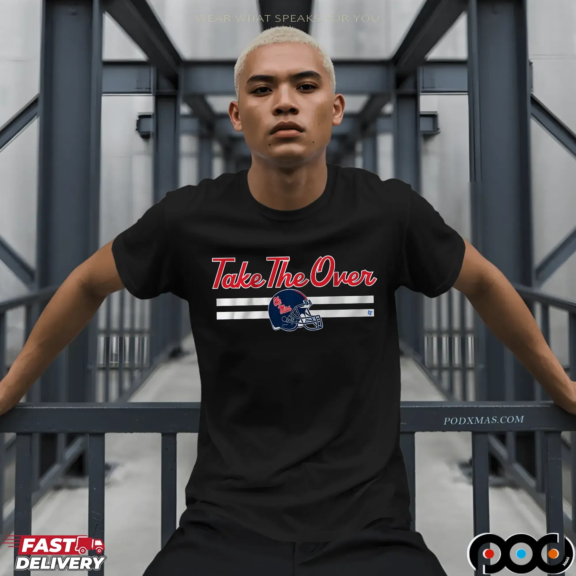Ole Miss Rebels Football Take The Over Helmet Graphic T Shirt