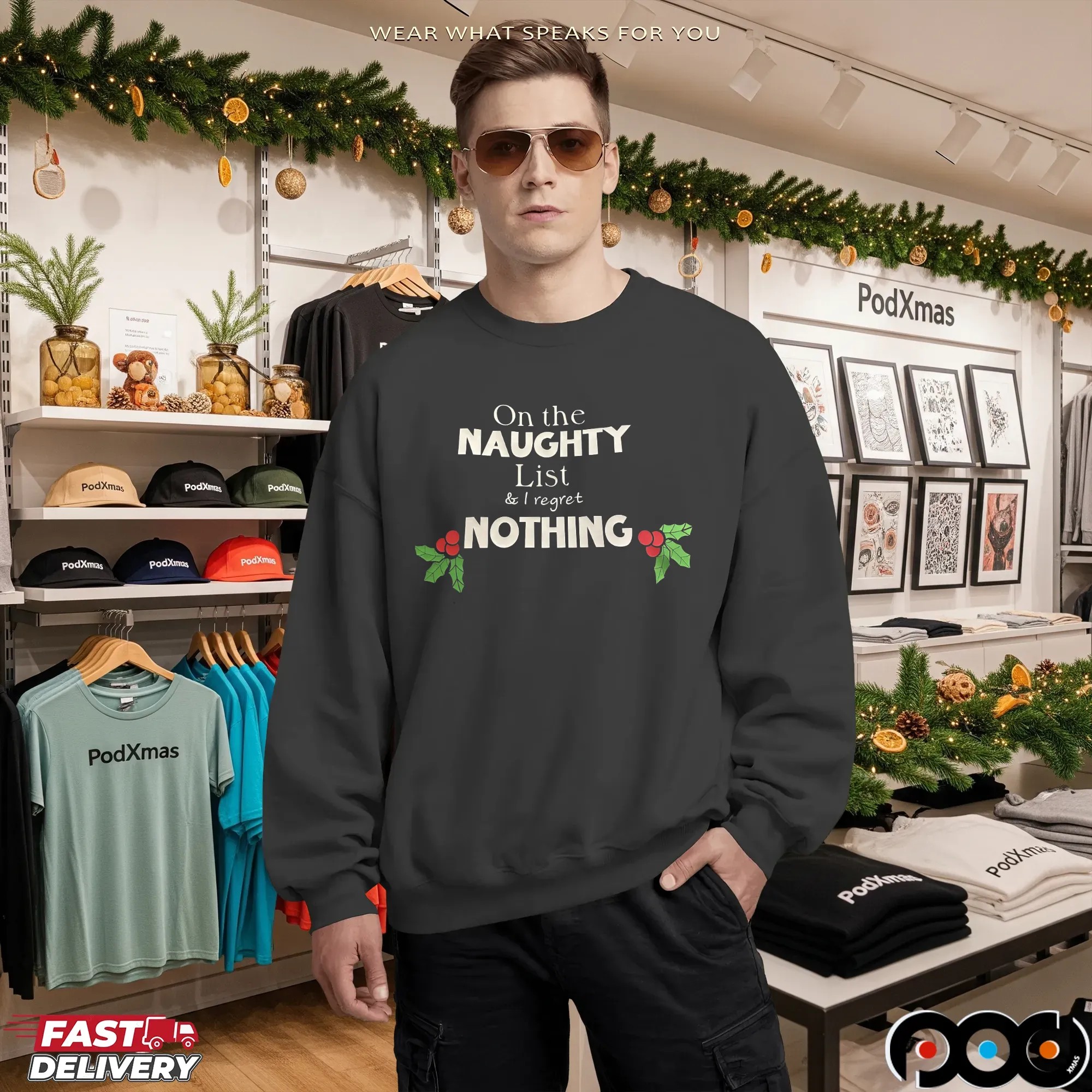 On the NAUGHTY List & I regret NOTHING T Shirt 10 On the NAUGHTY List & I regret NOTHING T Shirt