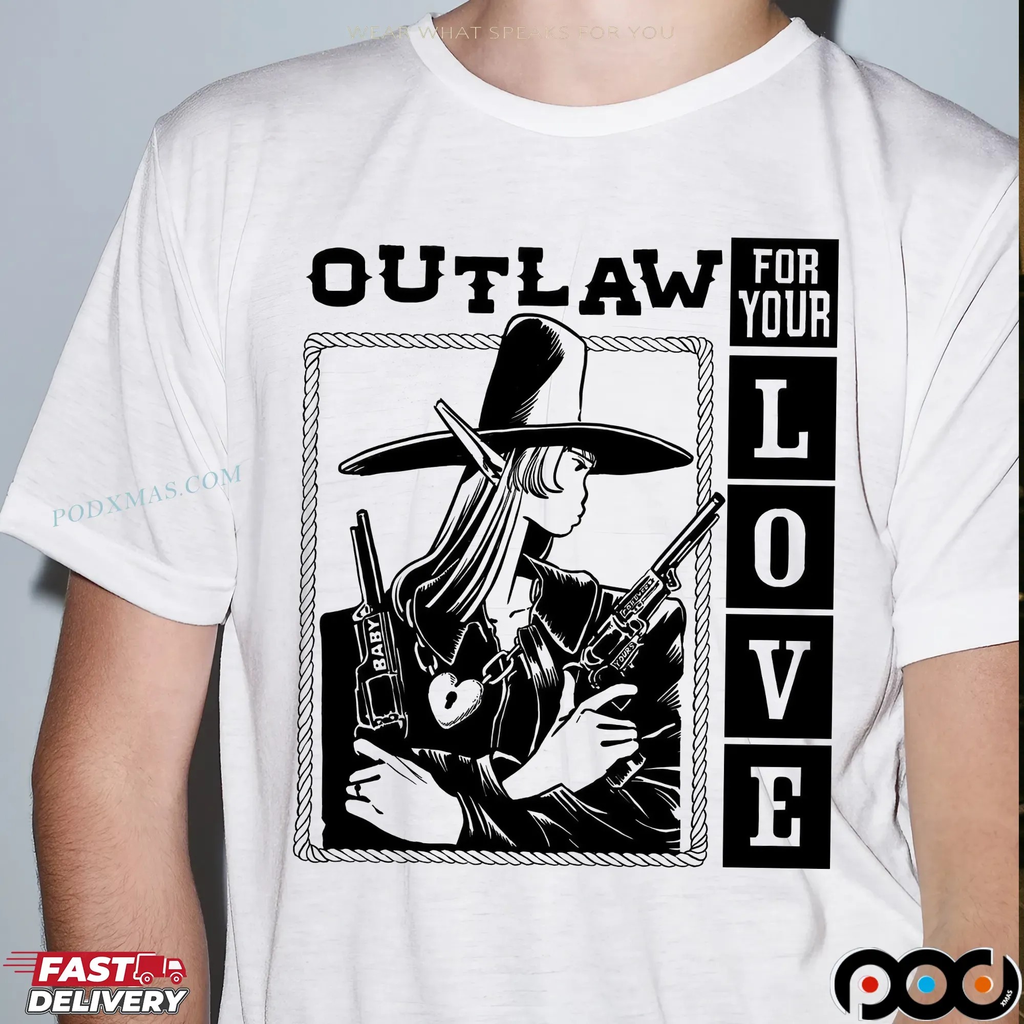 Outlaw For Your Love Bird Boot T Shirt 1 Outlaw For Your Love Bird Boot T Shirt