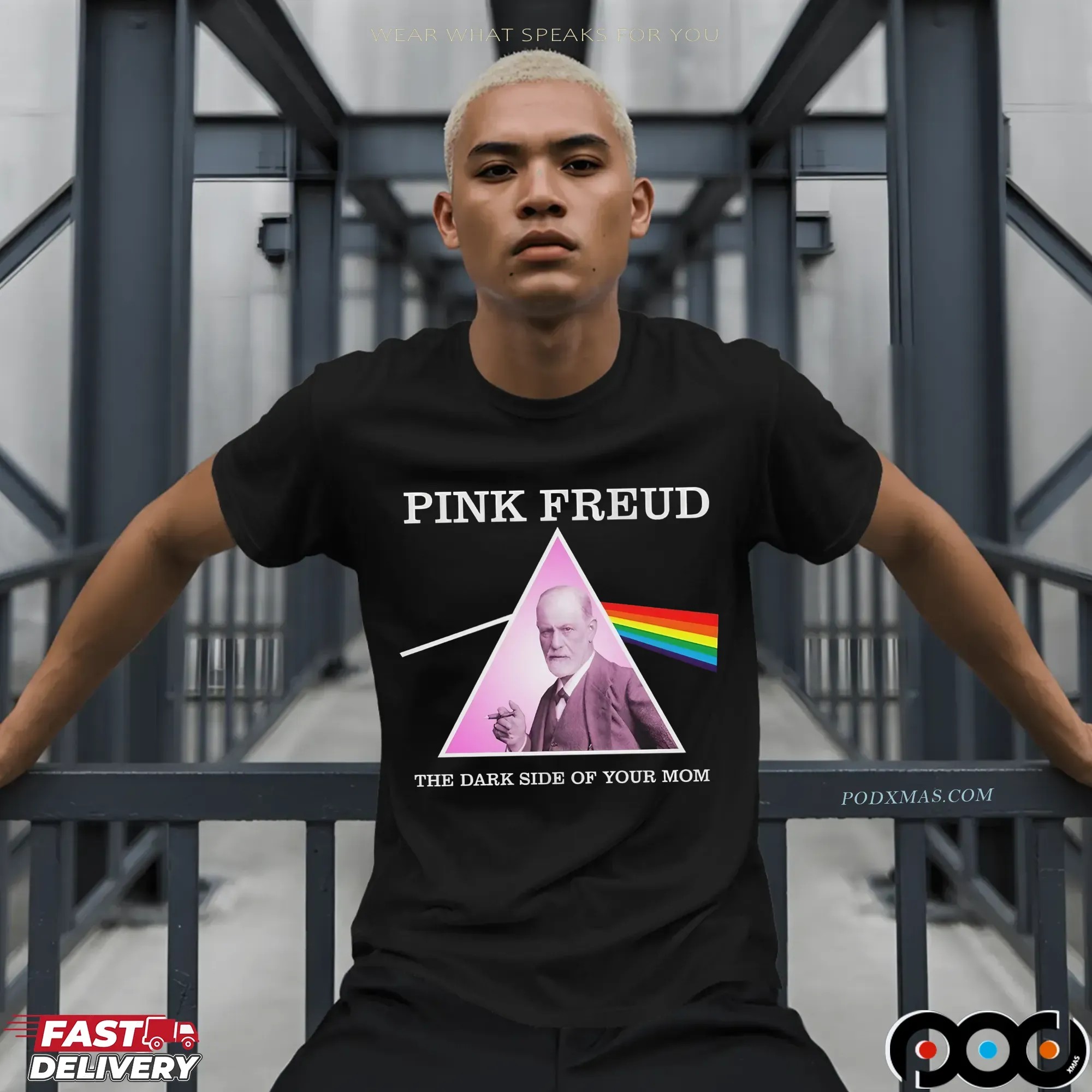 Pink Freud Dark Side Of Your Mom Pink Floyd Parody T Shirt
