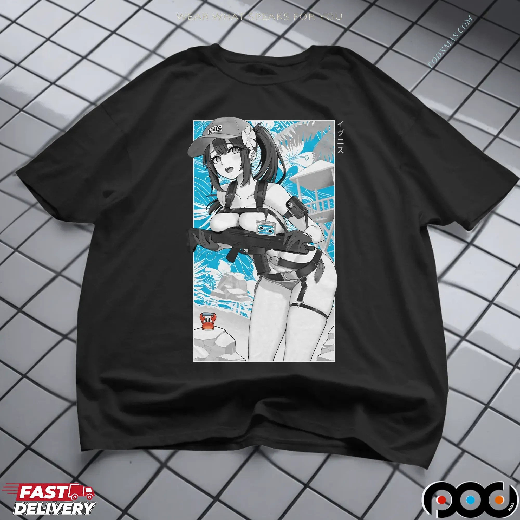 RubixRaptor Beach Episode Sexy Anime T Shirt