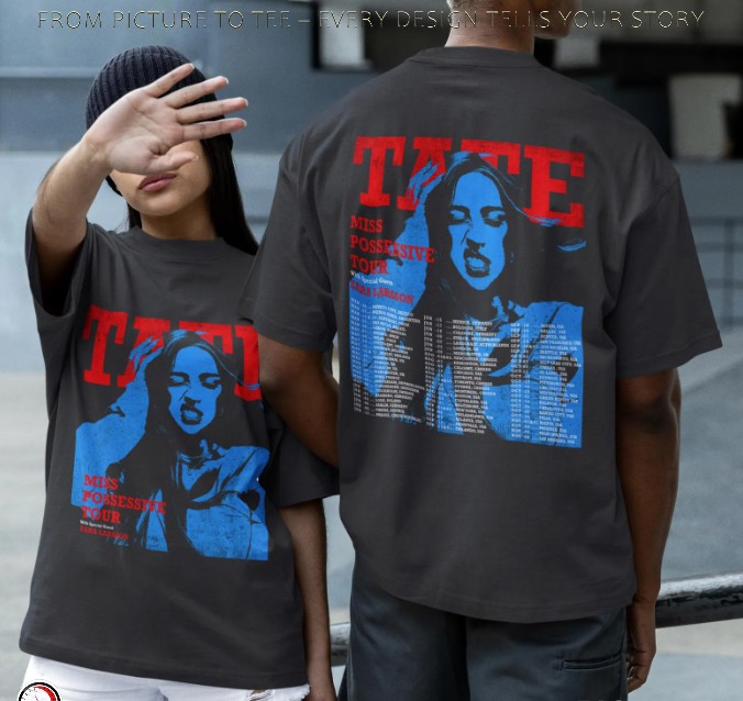 Tate Mcrae Miss Possessive Tour 2025 Double Sided T Shirt 1 Tate Mcrae Miss Possessive Tour 2025 Double Sided T Shirt