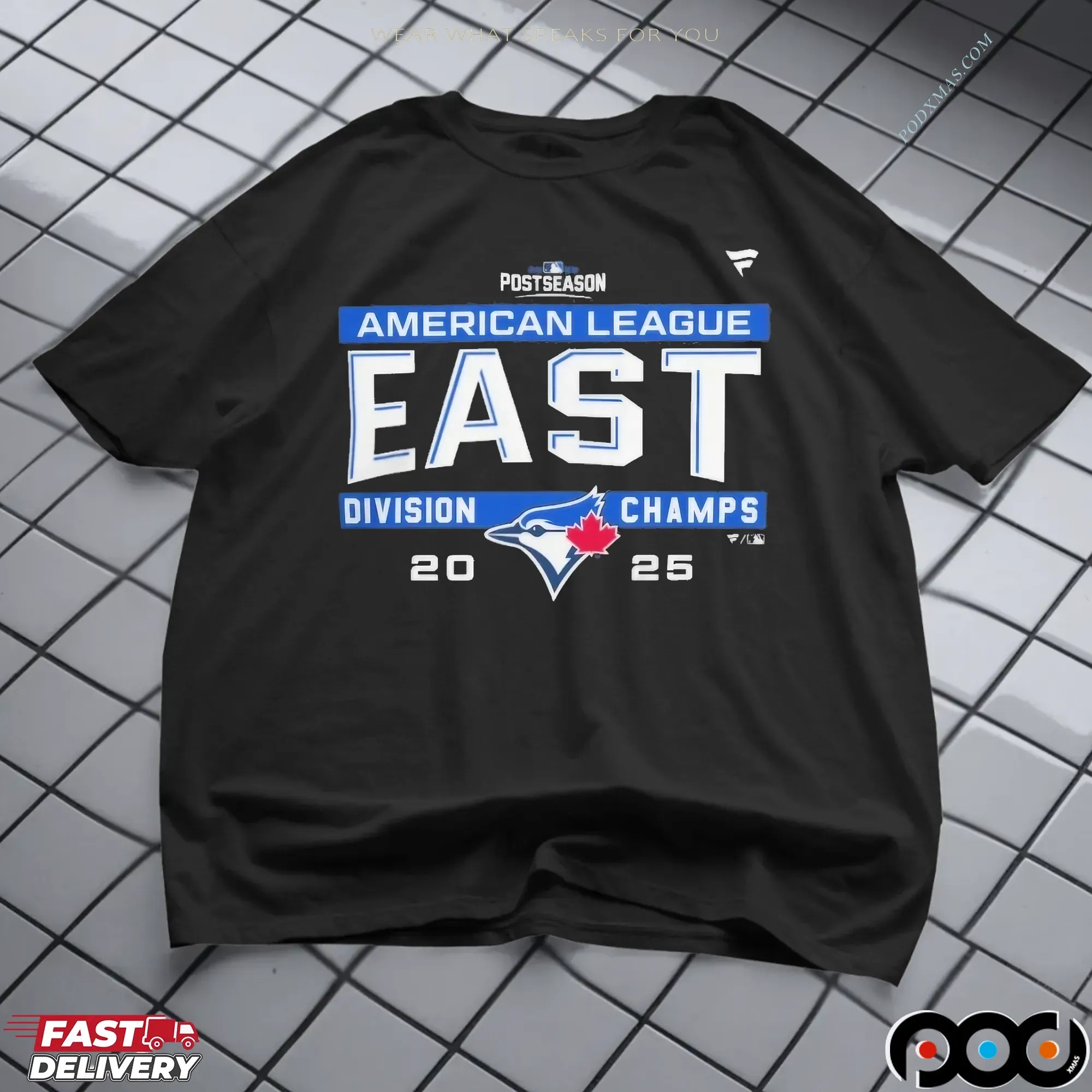 Toronto Blue Jays MLB 2025 AL East Division Title Postseason Locker Room Team T Shirt