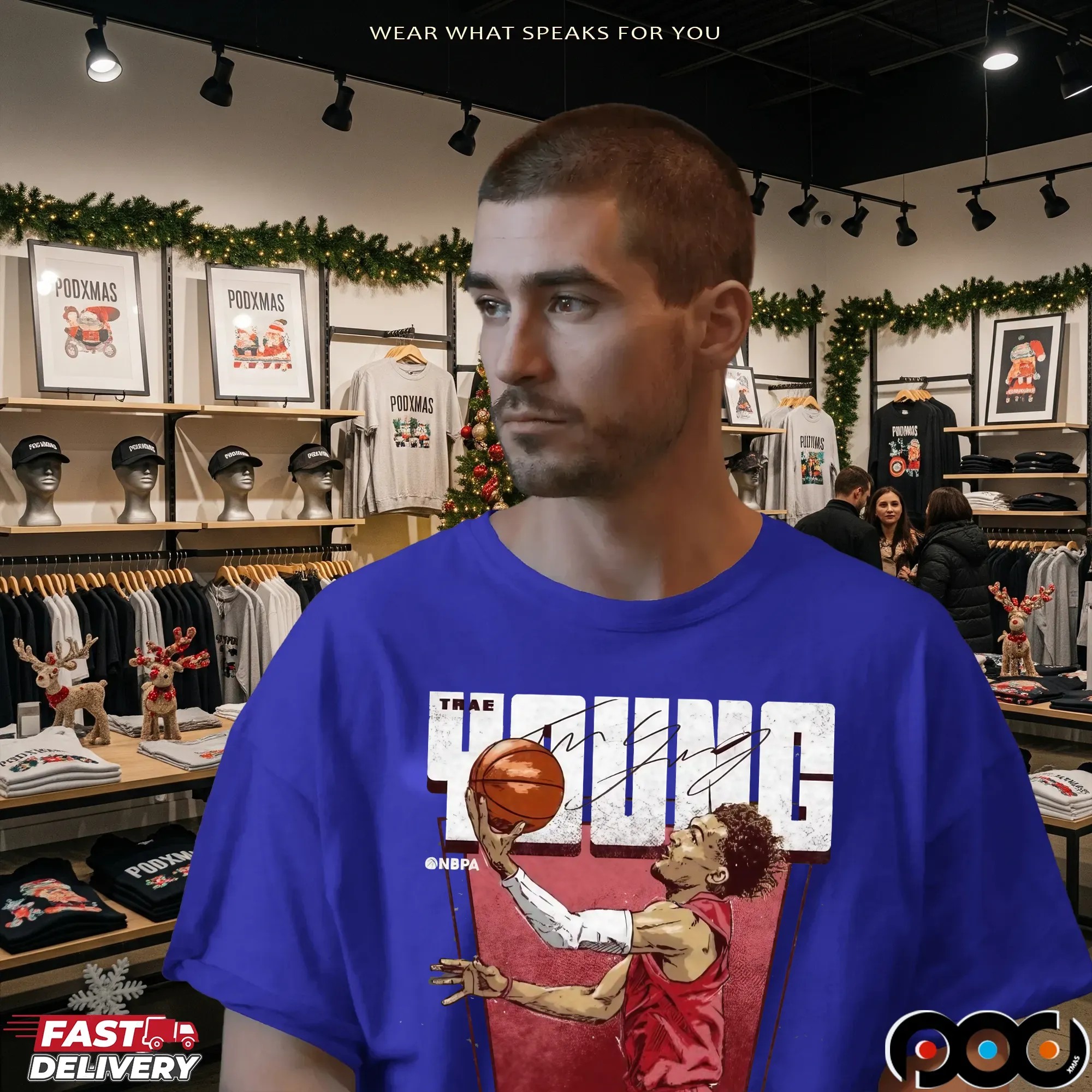Trae Young Atlanta Basketball WHT T Shirt 3 Trae Young Atlanta Basketball WHT T Shirt