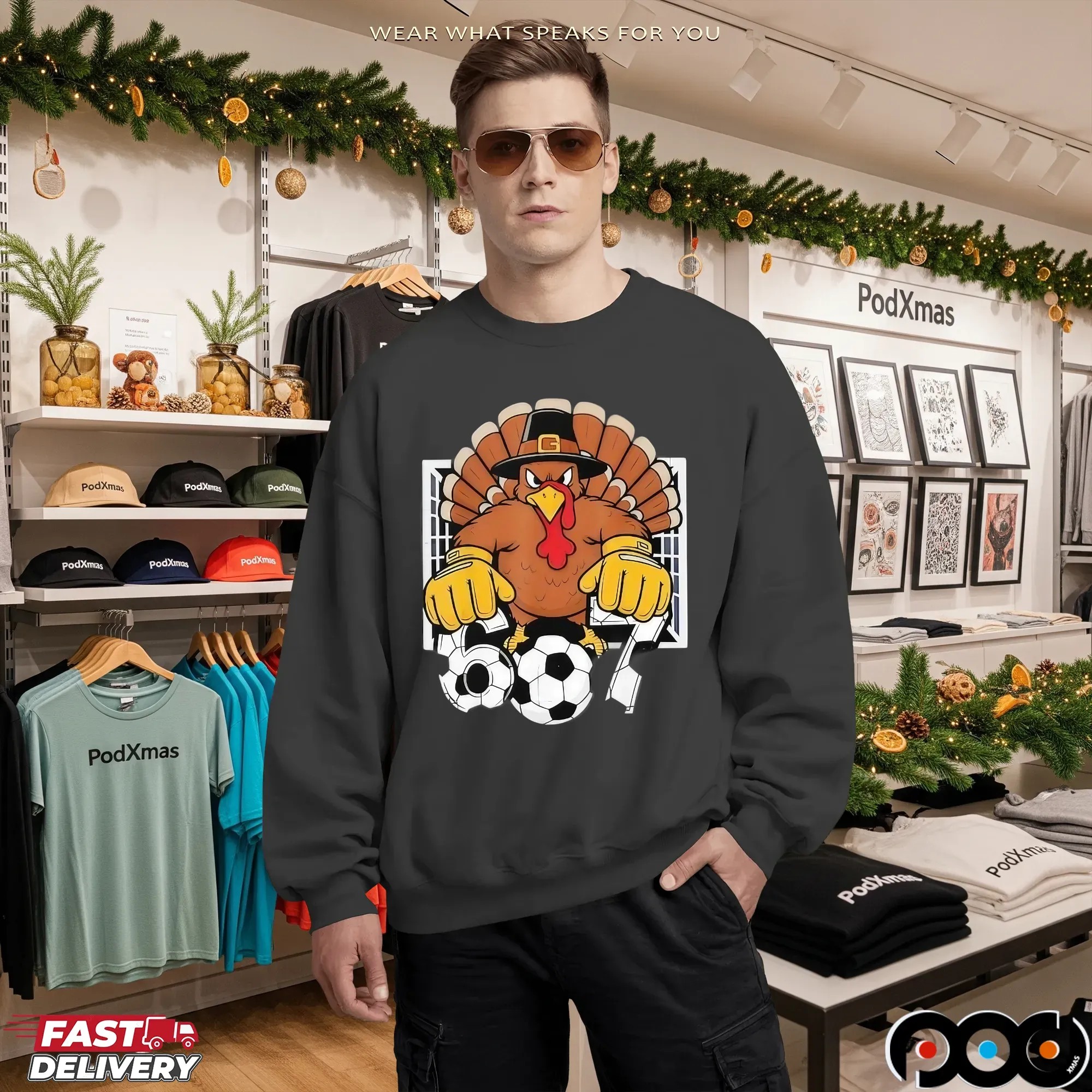 Turkey Goalie Soccer Six Seven Boys Thanksgiving T Shirt 10 Turkey Goalie Soccer Six Seven Boys Thanksgiving T Shirt