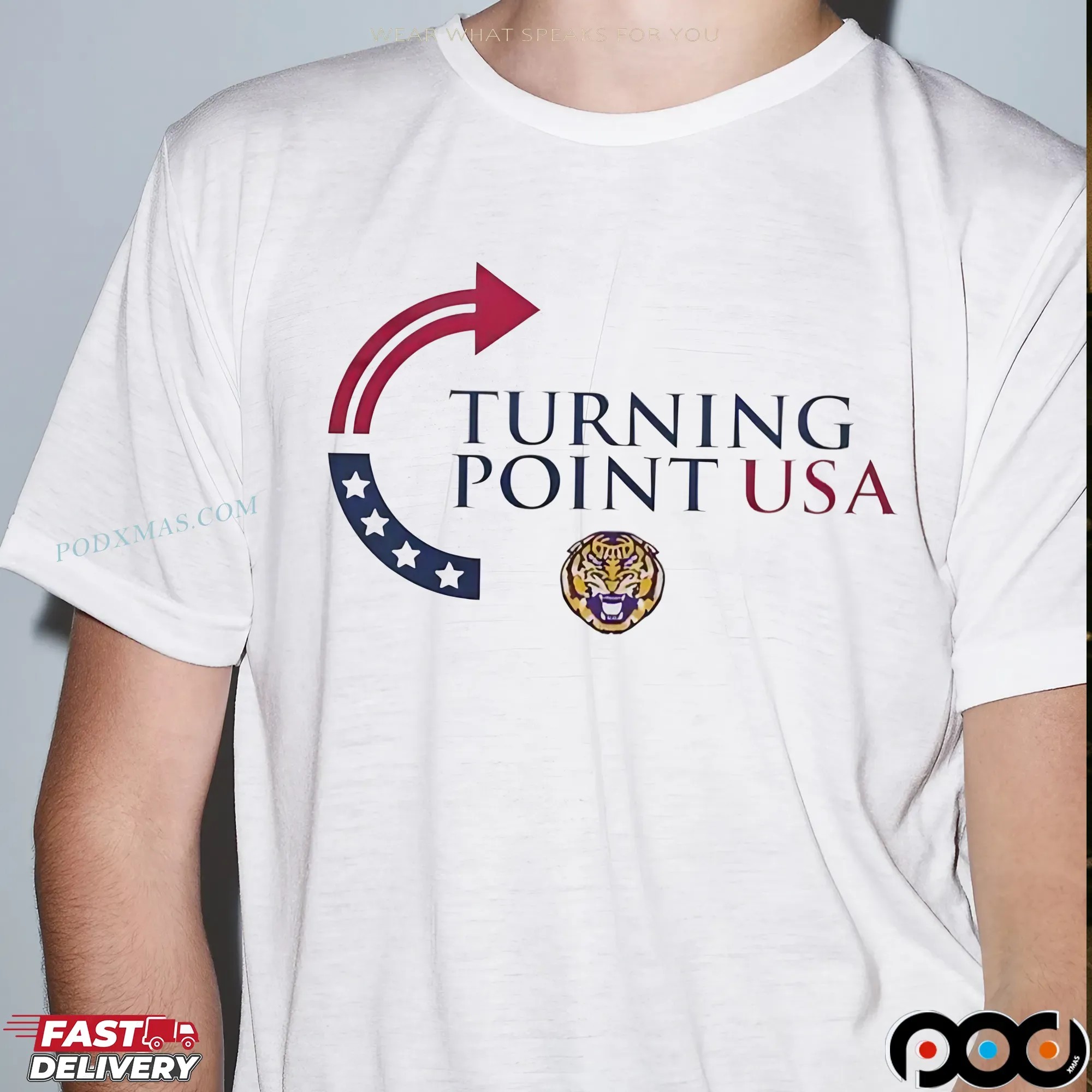 Turning Point USA LSU Tigers Football T Shirt 9 Turning Point USA LSU Tigers Football T Shirt