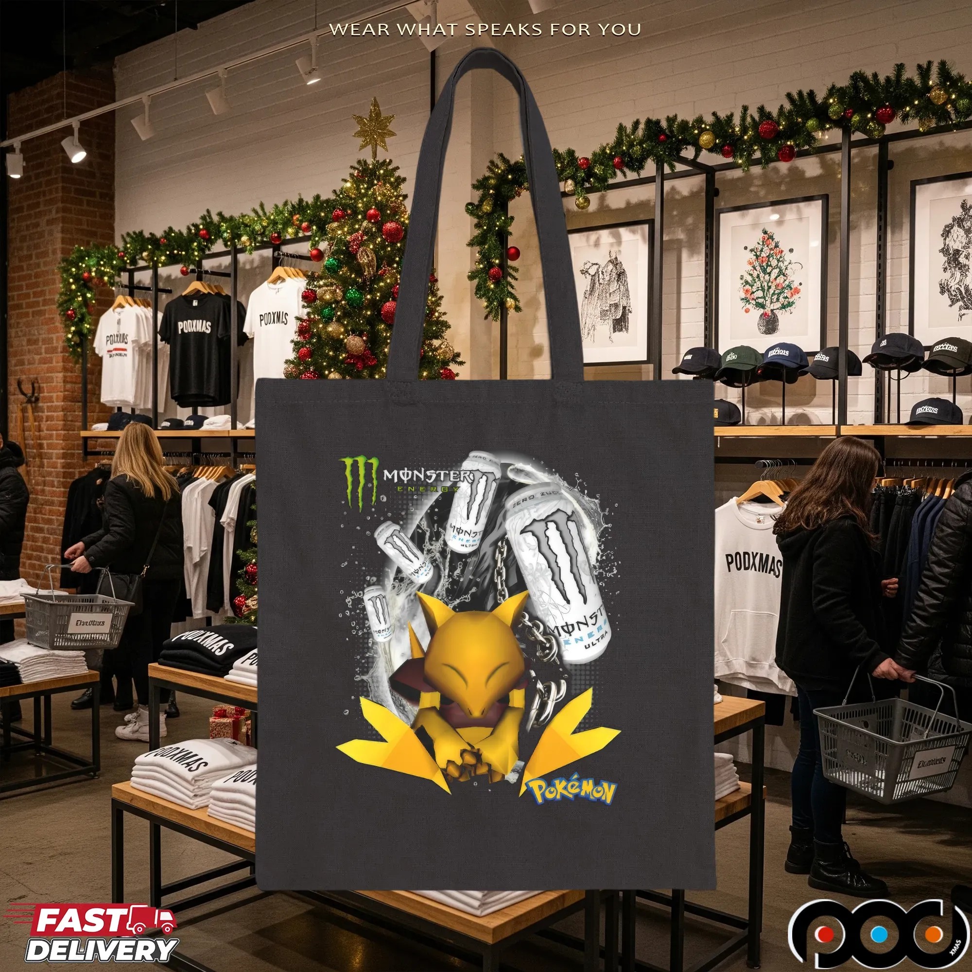 White Monster Energy Pokémon Sleeping Abra T Shirt 9 White Monster Energy Pokémon Sleeping Abra T Shirt