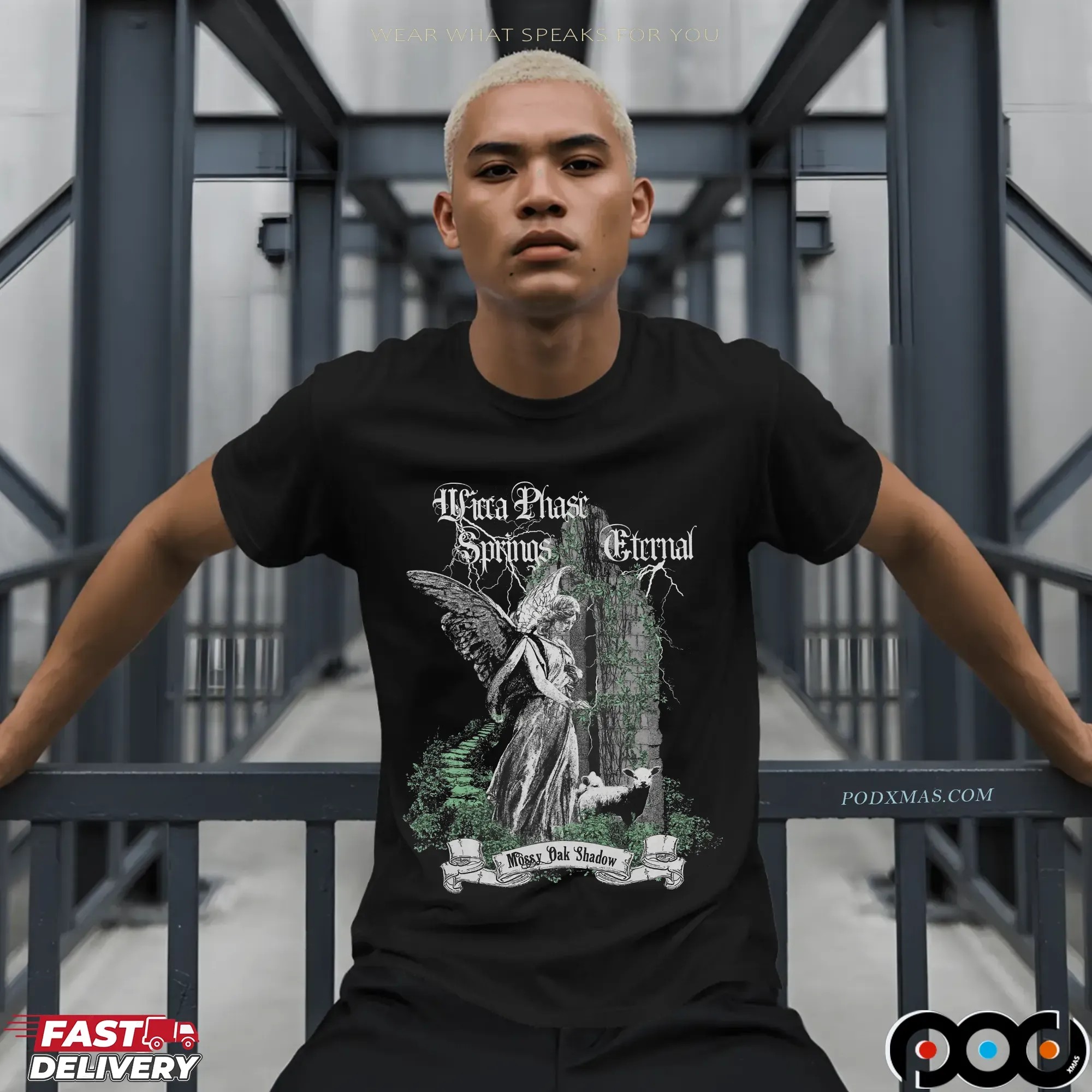 Wicca Phase Springs Eternal Mossy Oak Shadow Angel T Shirt