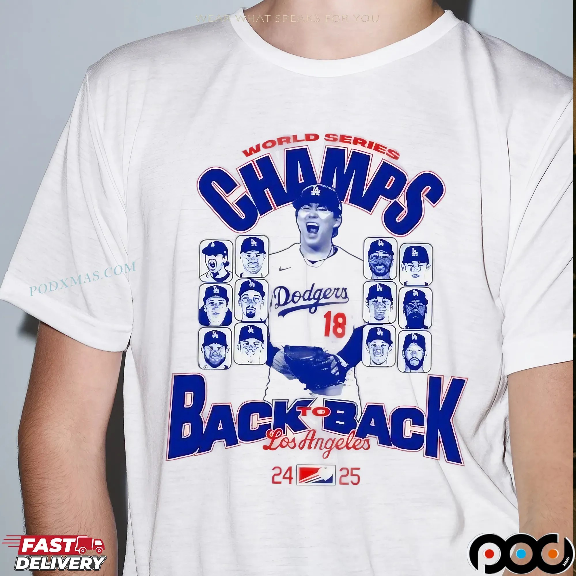 World Series Champs 2024 2025 LA Dodgers Back To Back Players T Shirt 9 World Series Champs 2024 2025 LA Dodgers Back To Back Players T Shirt