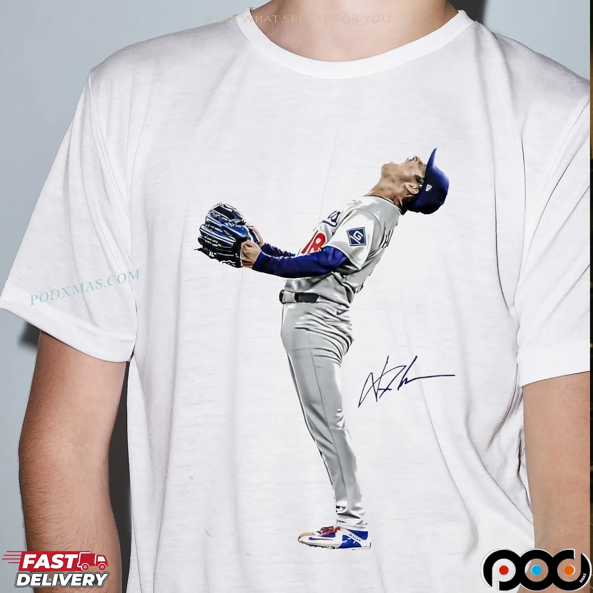 Yamamoto Lights Out LA Dodgers Signature T Shirt 9 Yamamoto Lights Out LA Dodgers Signature T Shirt