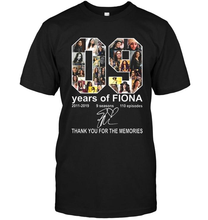 09 Years Of Fiona Thank You For The Memories T Shirt