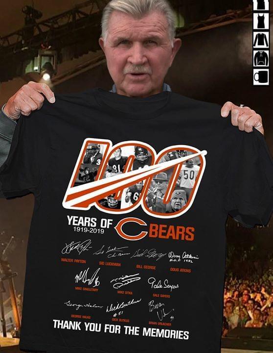 100 Years Of Chicago Bears Signed Shirt New Style