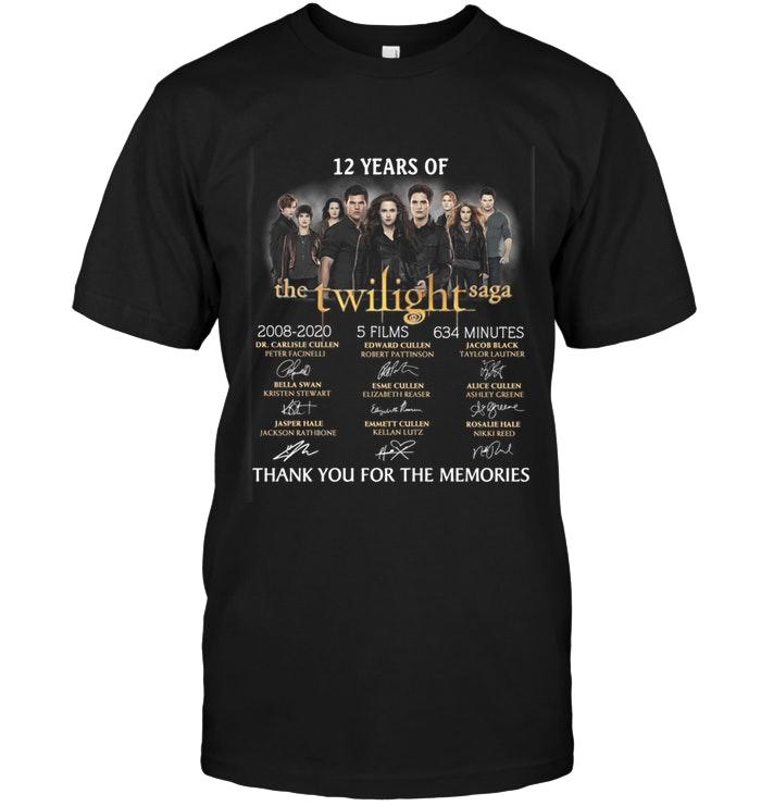 12 Years Of The Twilight Saga Thank You For The Memories Shirt