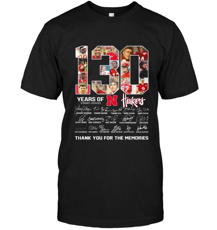 130 Years Of Nebraska Huskers 1890 2020 Thank You For The Memories Shirt
