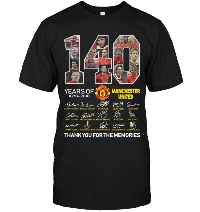 140 Years Of Manchester United Thank You For The Memories Shirt