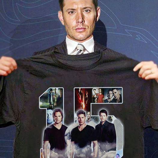 15 Years Of Supernatural Cast Signed Shirt