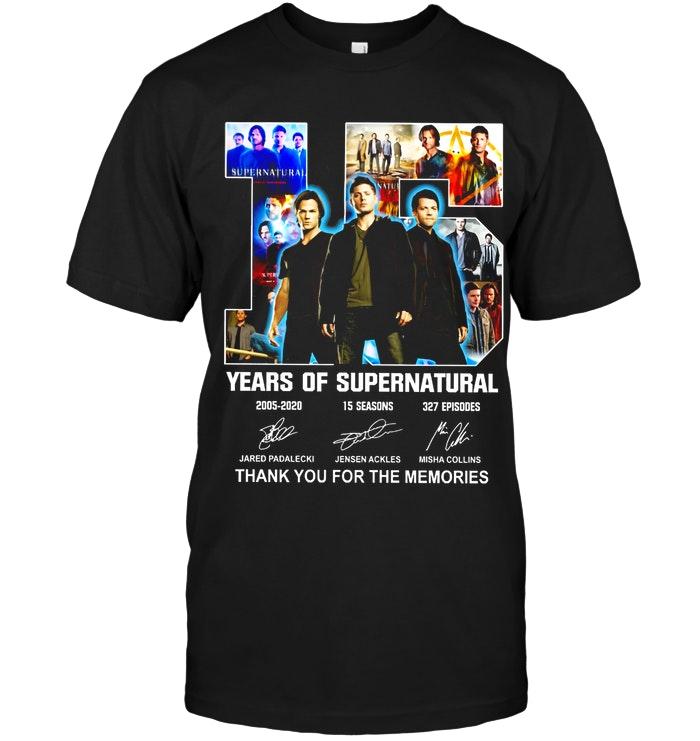 15 Years Of Supernatural Thank You For The Memories T Shirt