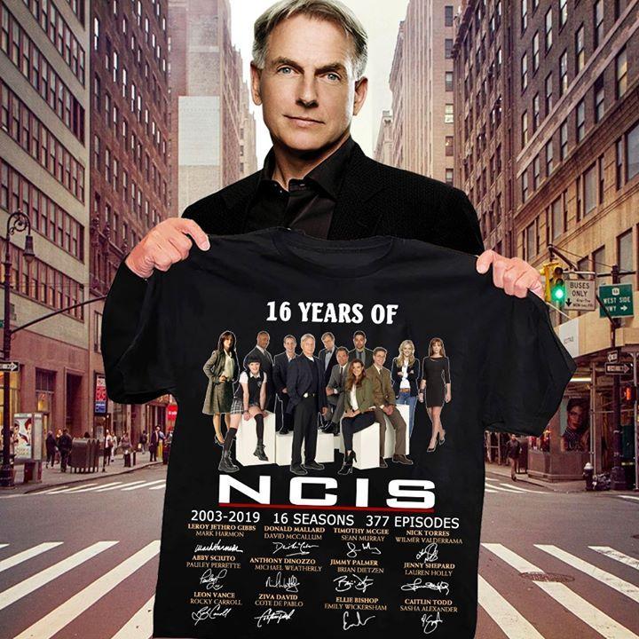 16 Years Of Ncis All Cast Signed Shirt