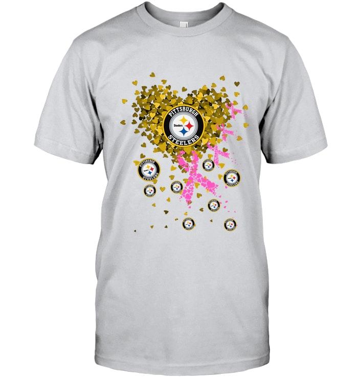 Pittsburgh Steelers Tiny Heart Love Shaped Br East Cancer Shirt
